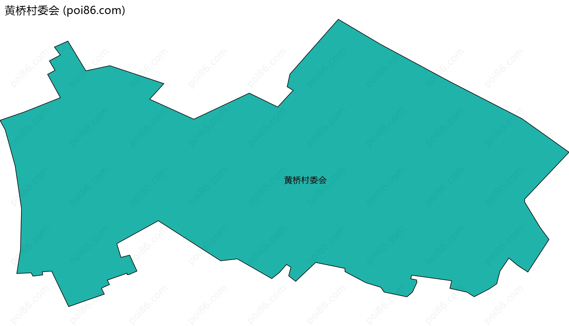 黄桥村委会边界地图