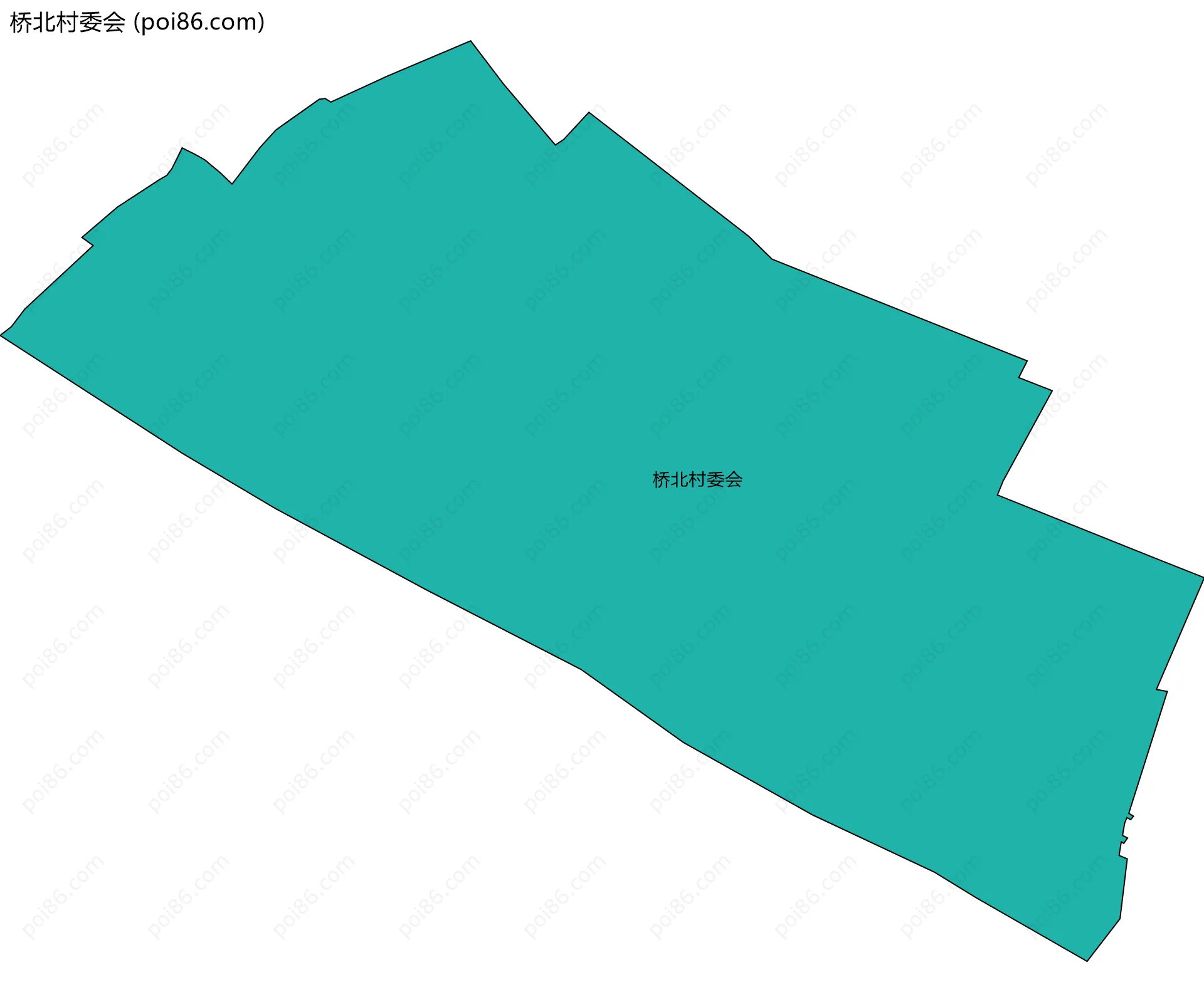 桥北村委会边界地图