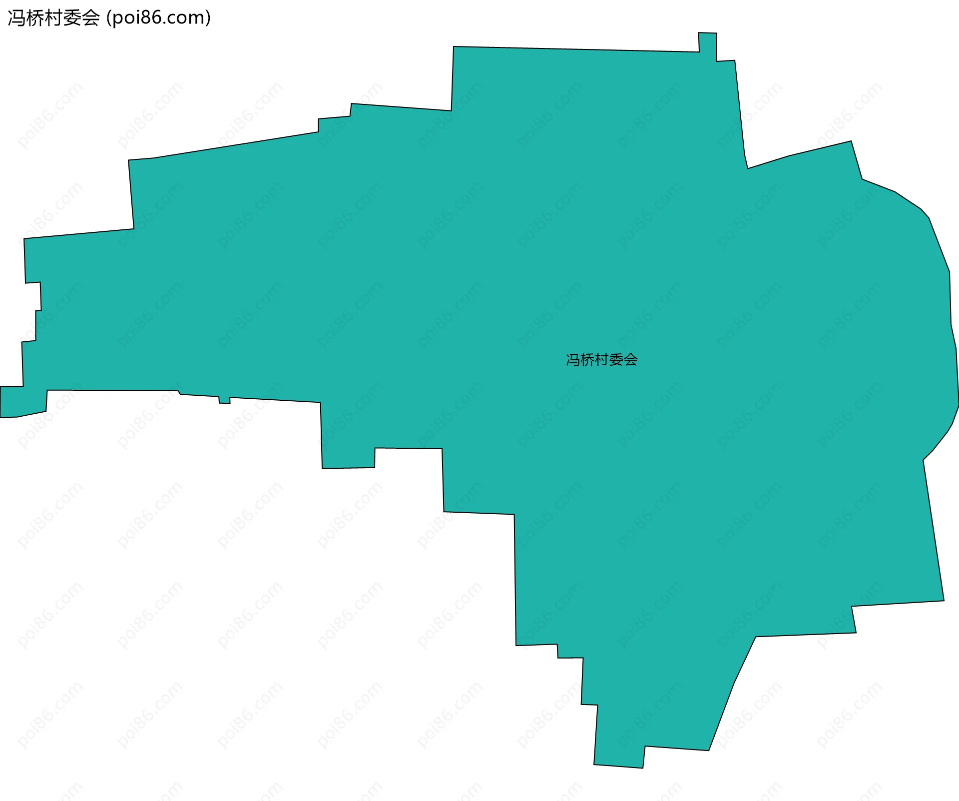 冯桥村委会边界地图