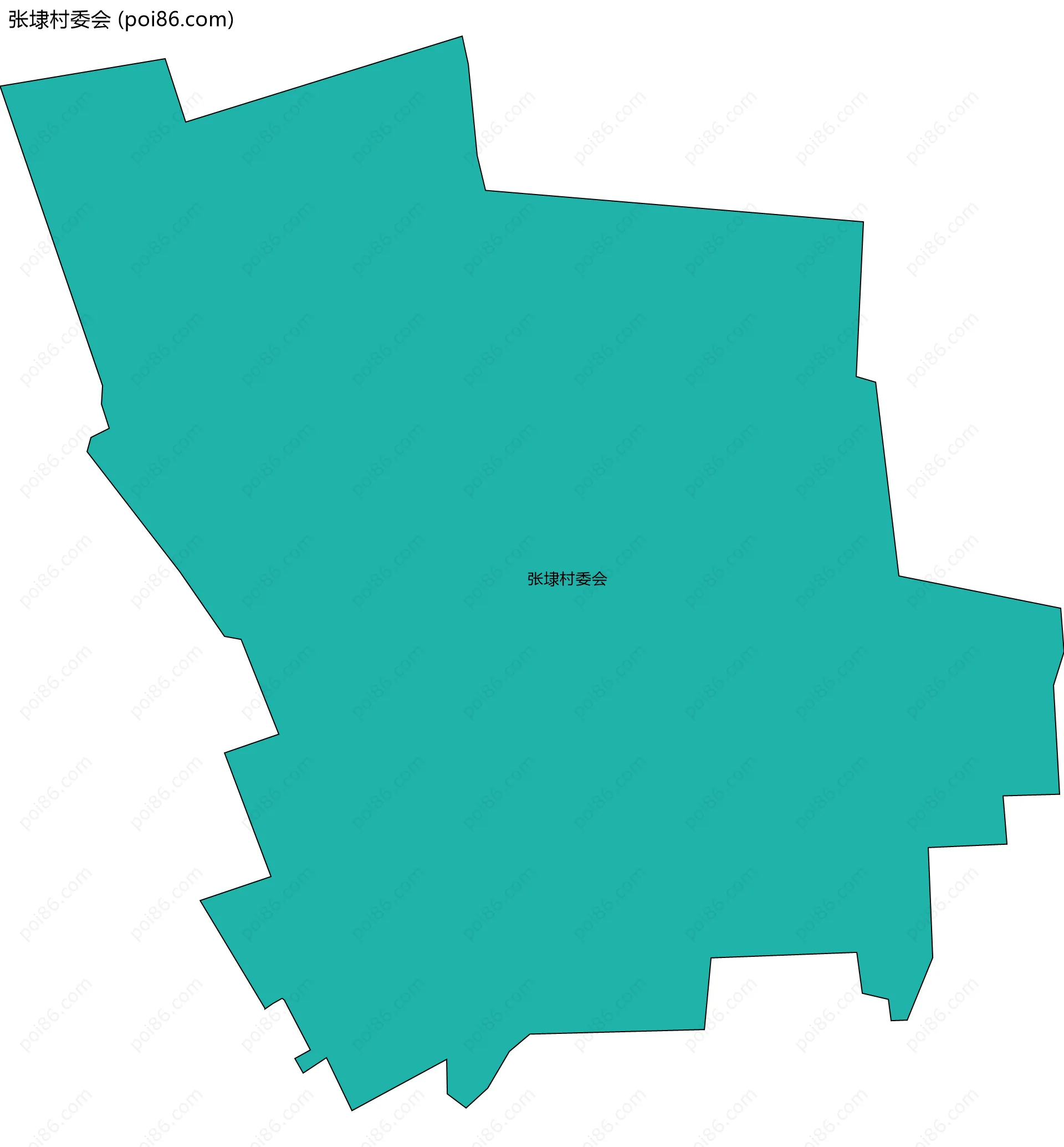 张埭村委会边界地图