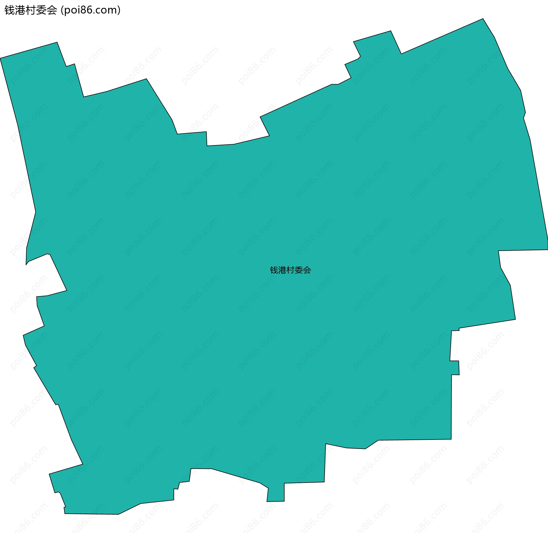 钱港村委会边界地图