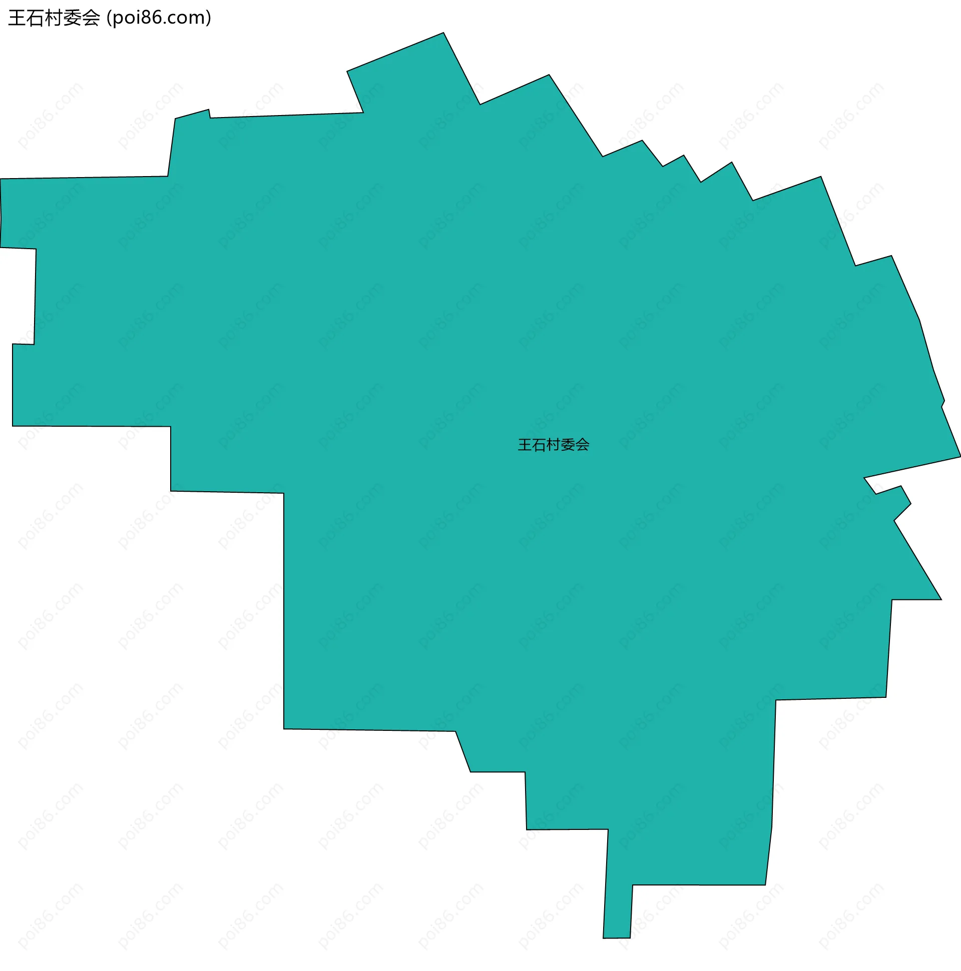 王石村委会边界地图
