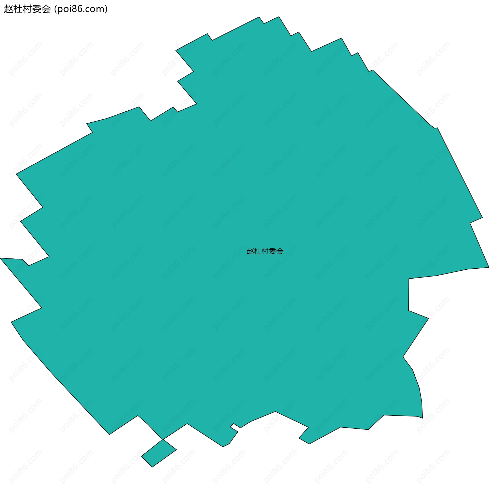 赵杜村委会边界地图