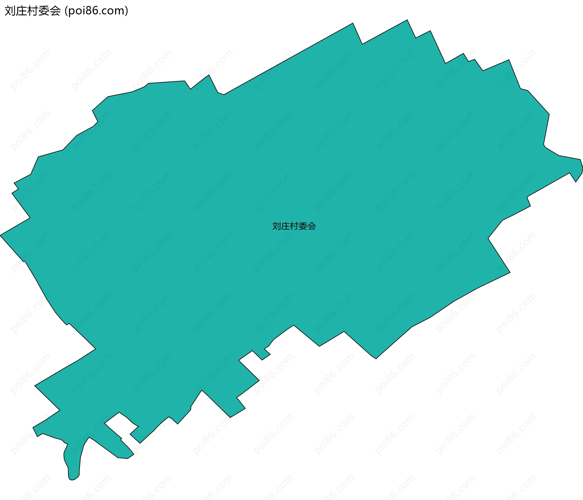 刘庄村委会边界地图