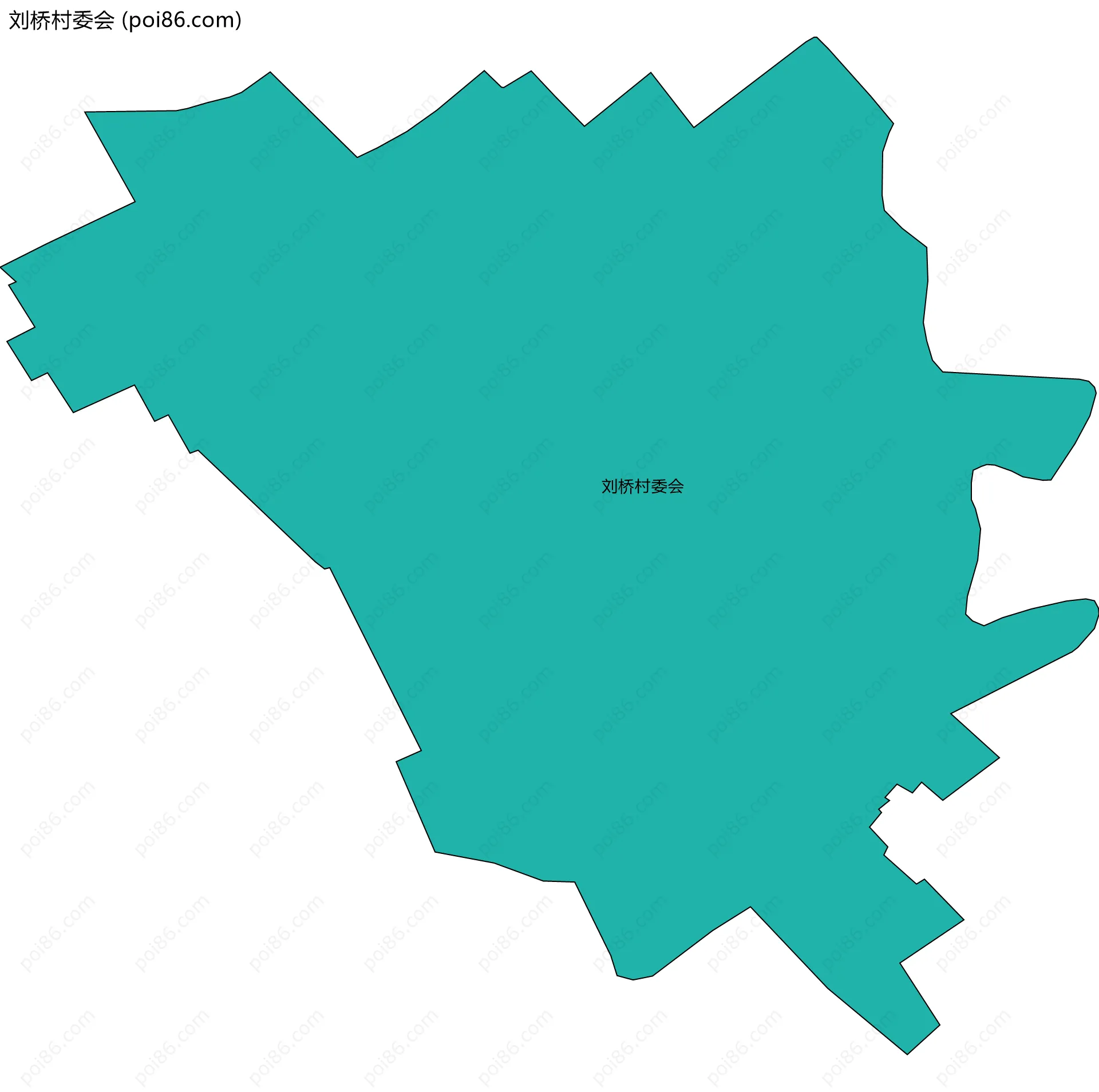 刘桥村委会边界地图