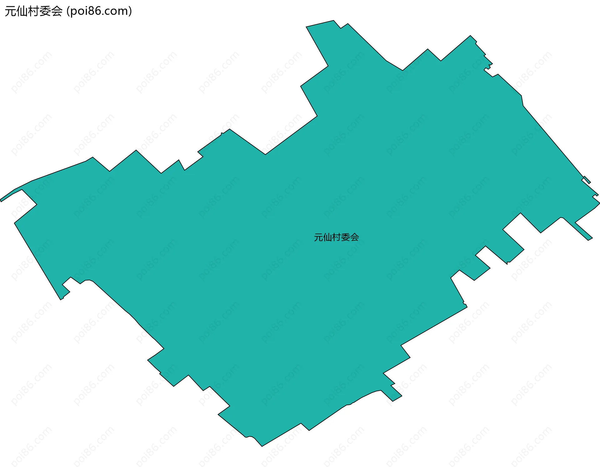 元仙村委会边界地图