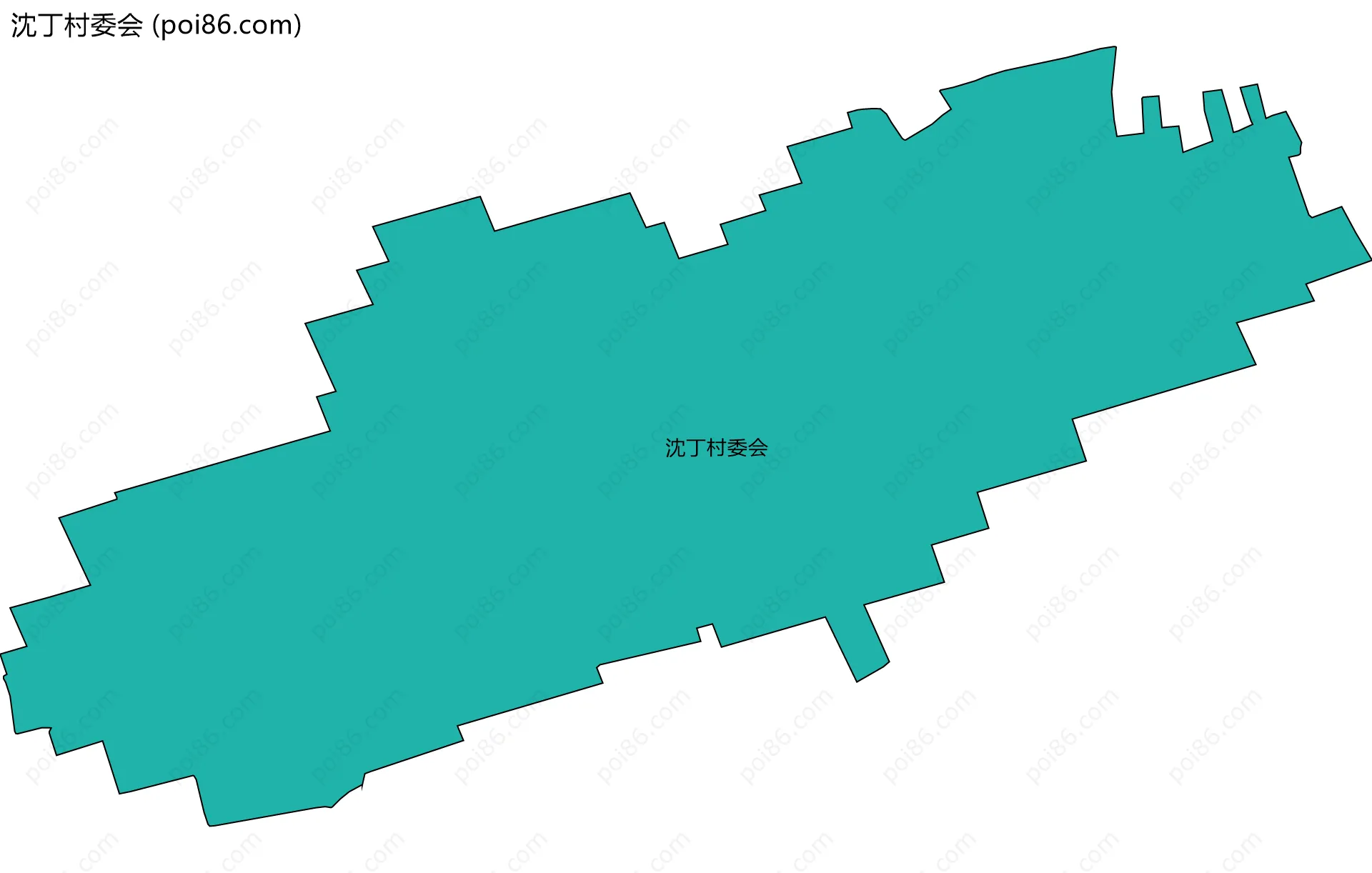 沈丁村委会边界地图