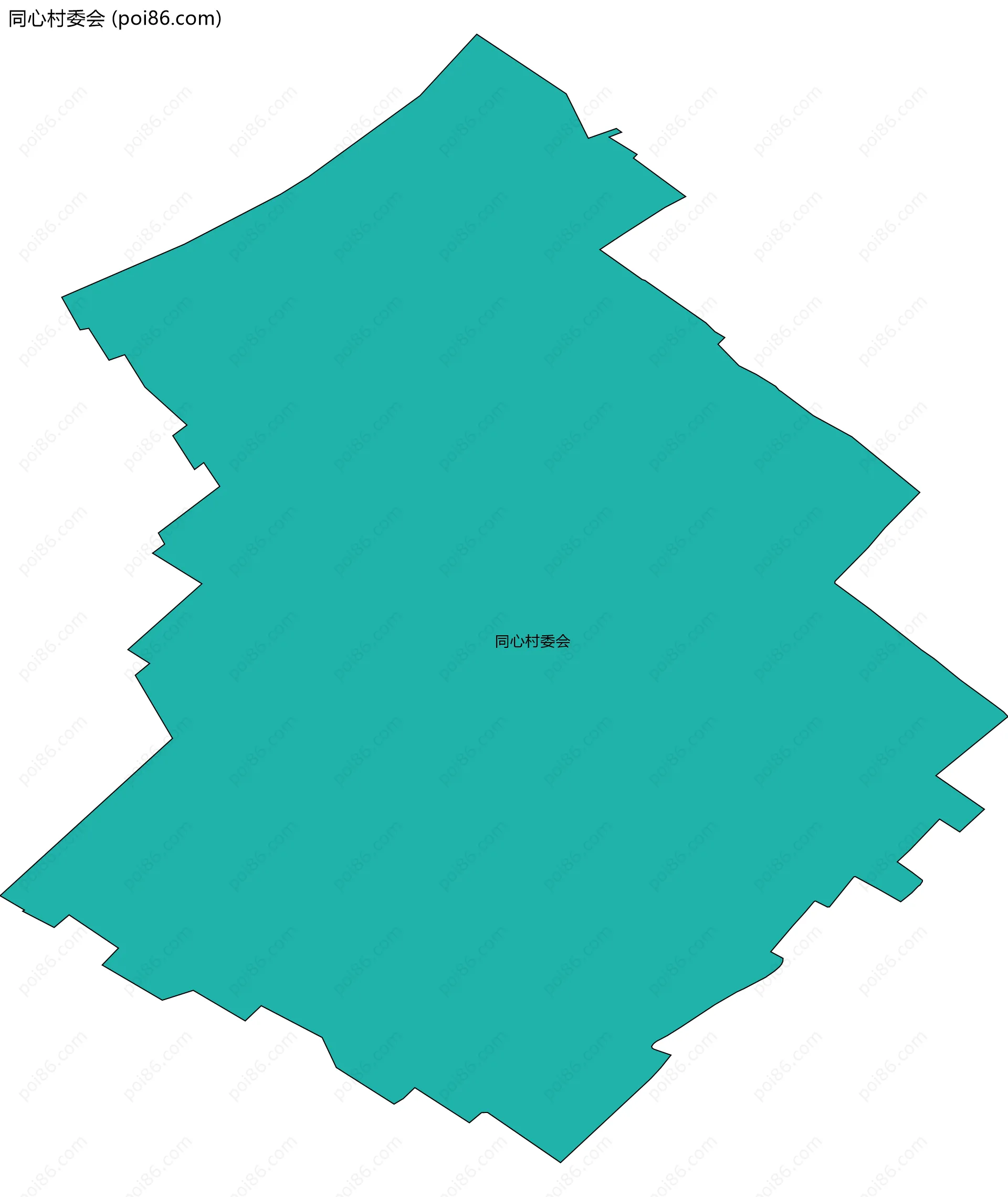 同心村委会边界地图