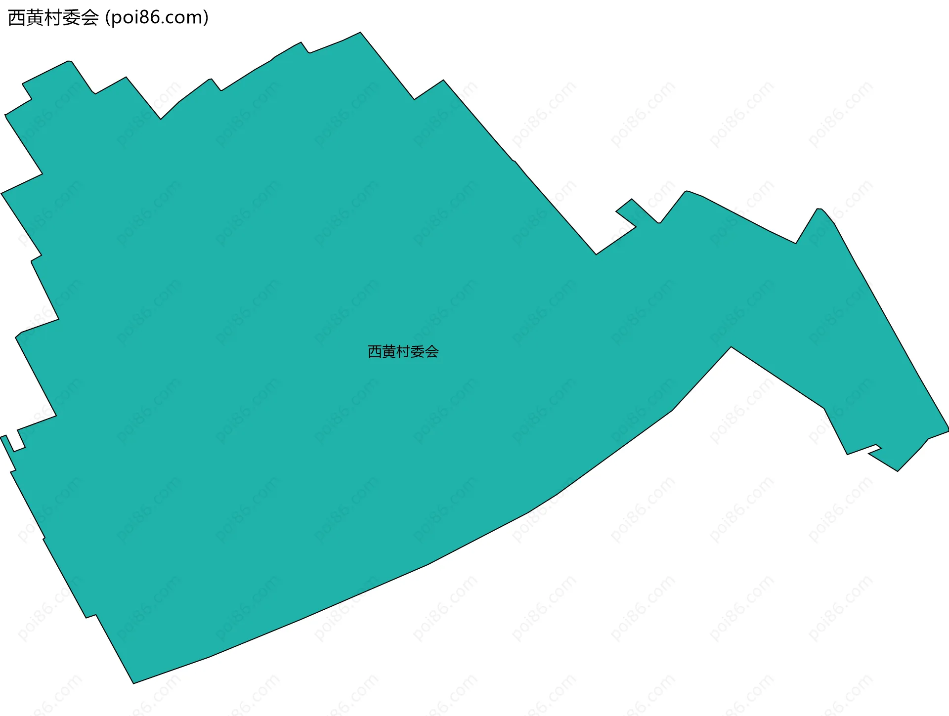 西黄村委会边界地图