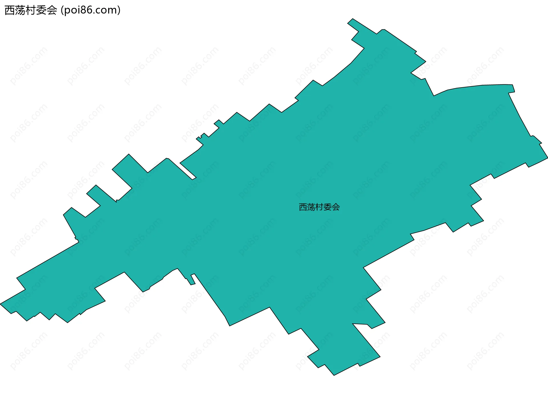 西荡村委会边界地图
