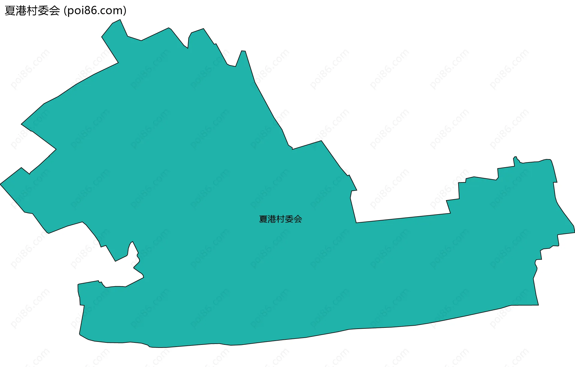 夏港村委会边界地图