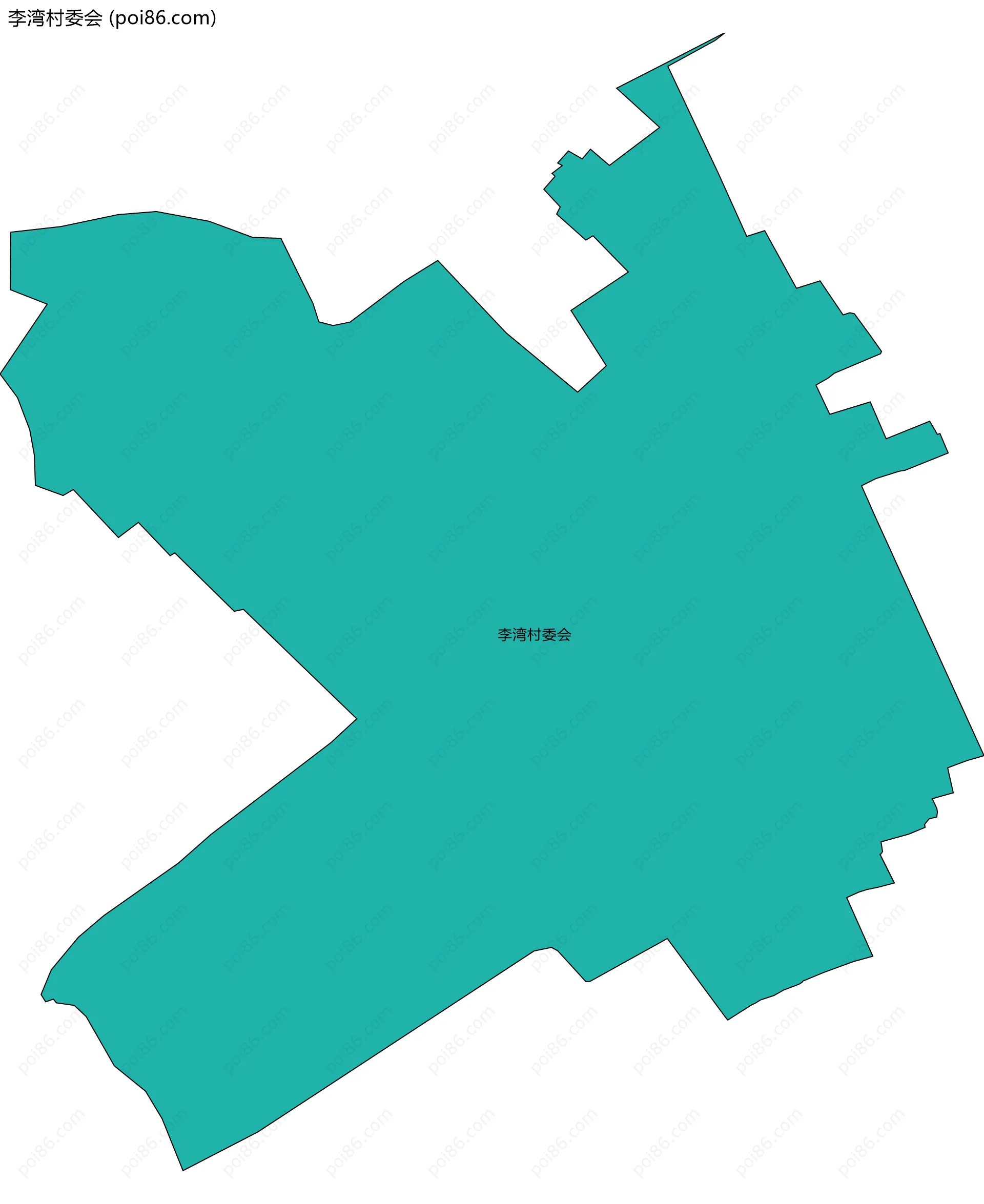 李湾村委会边界地图