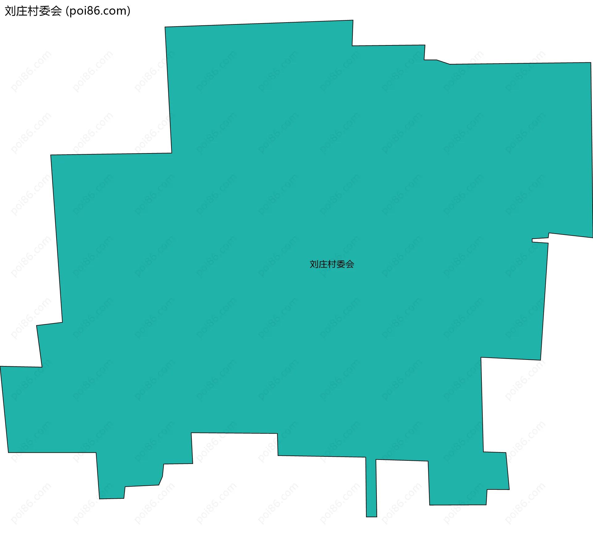 刘庄村委会边界地图