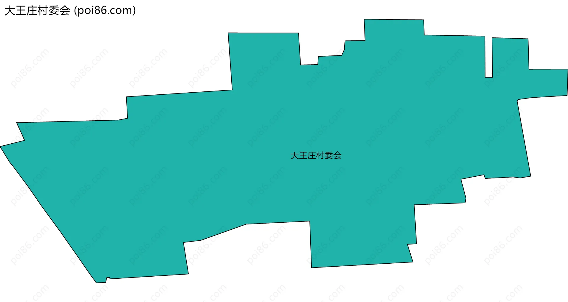 大王庄村委会边界地图