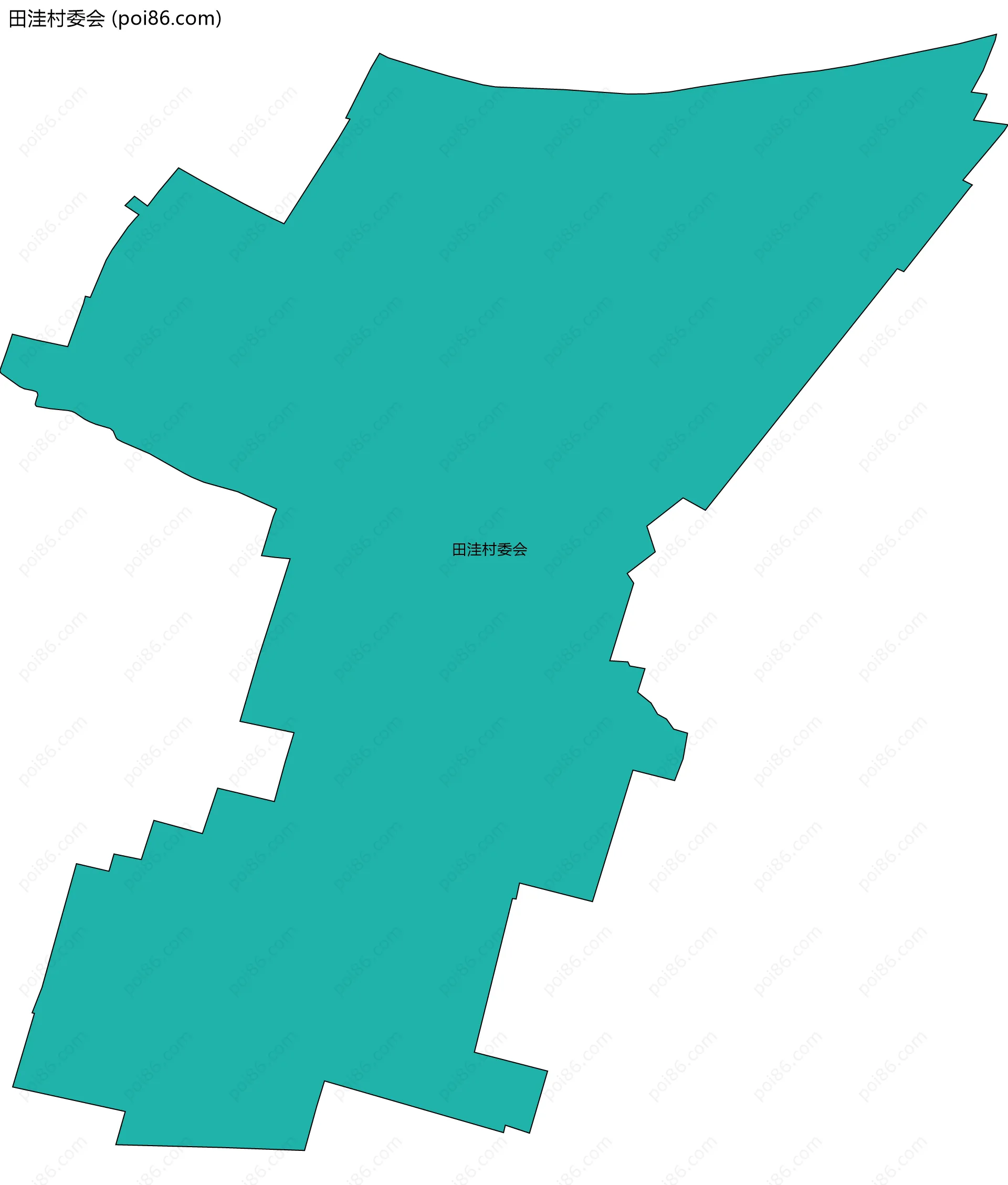 田洼村委会边界地图