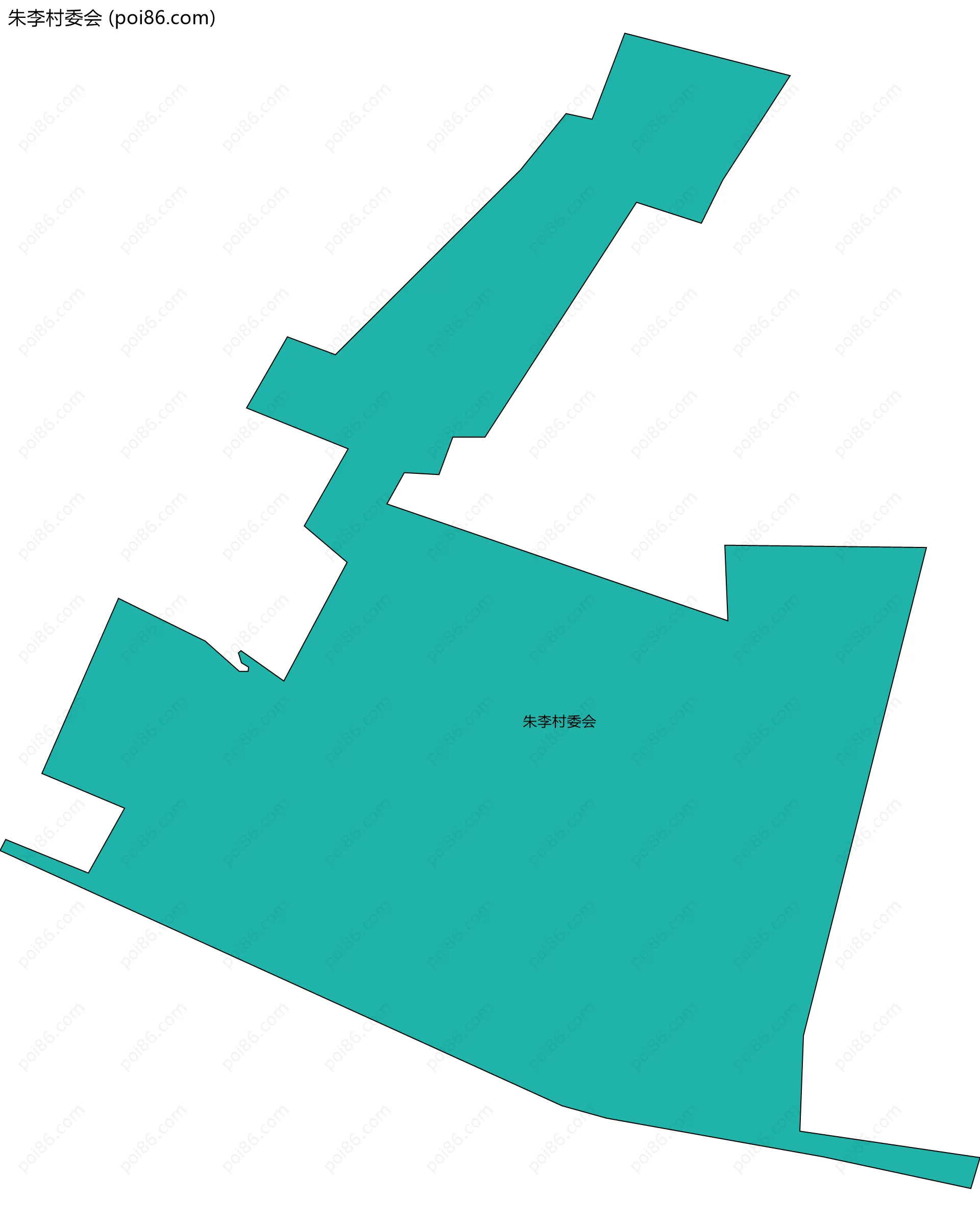 朱李村委会边界地图