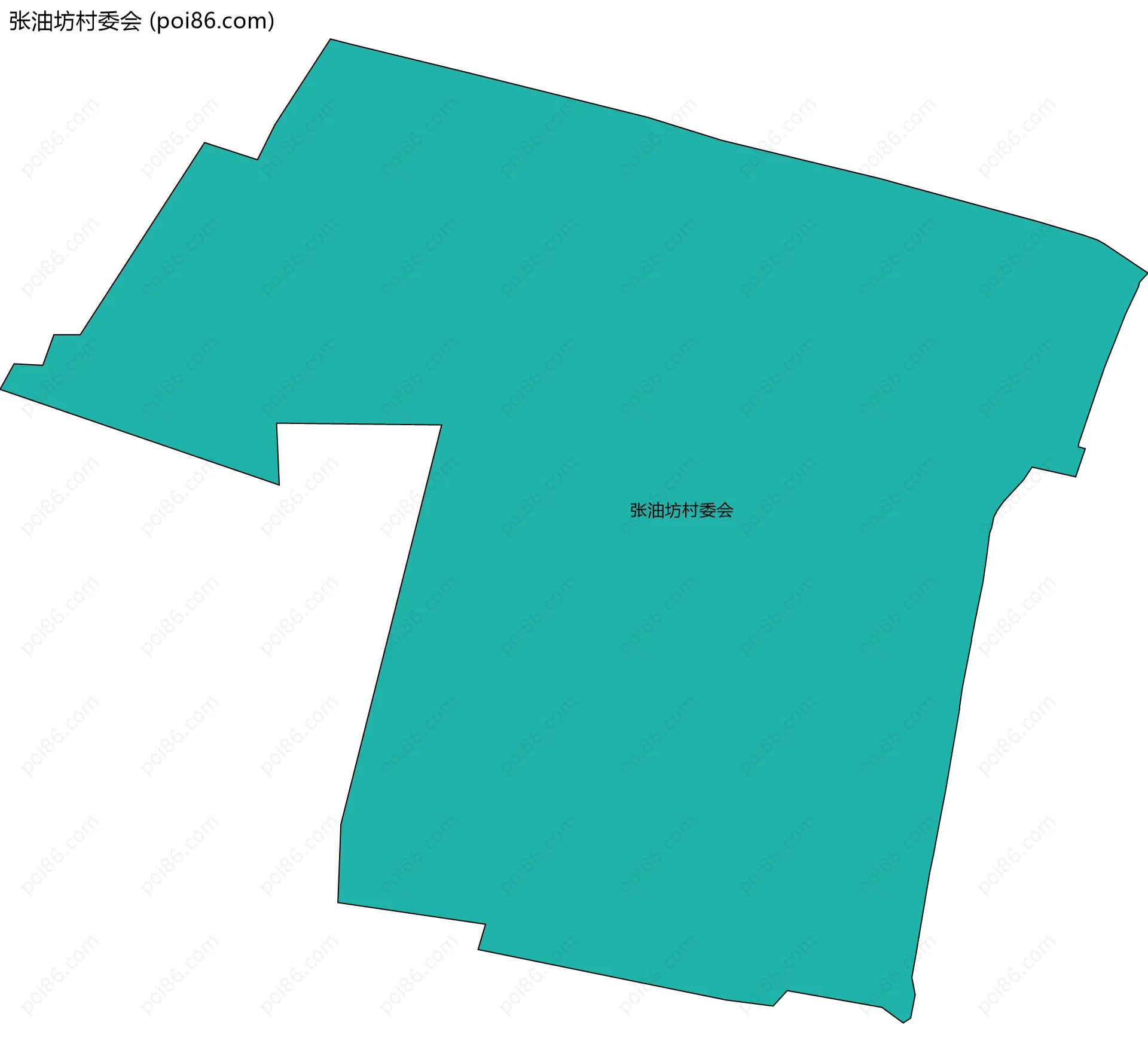 张油坊村委会边界地图