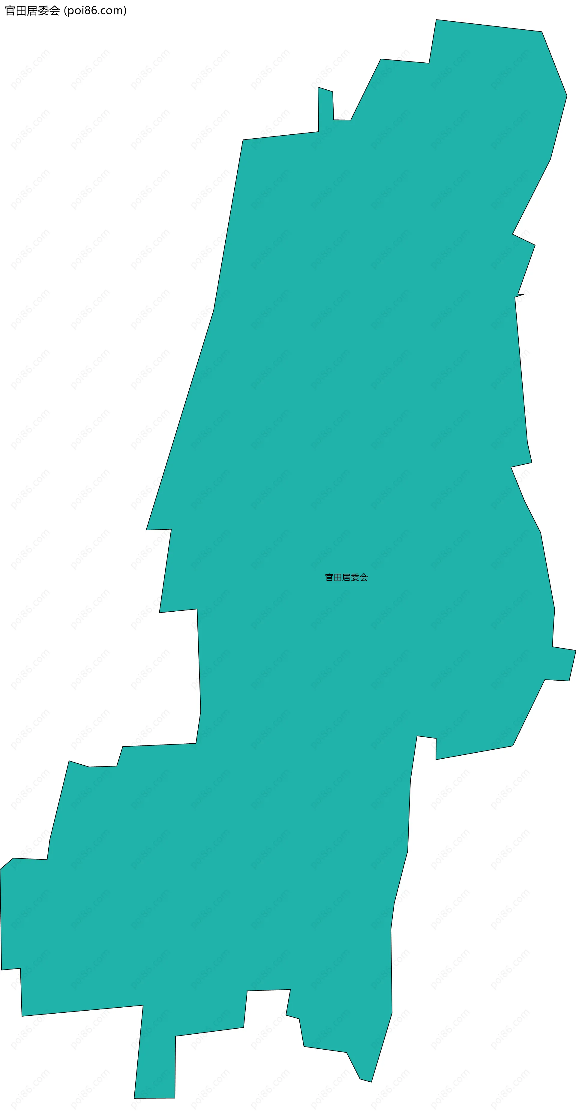 官田居委会边界地图