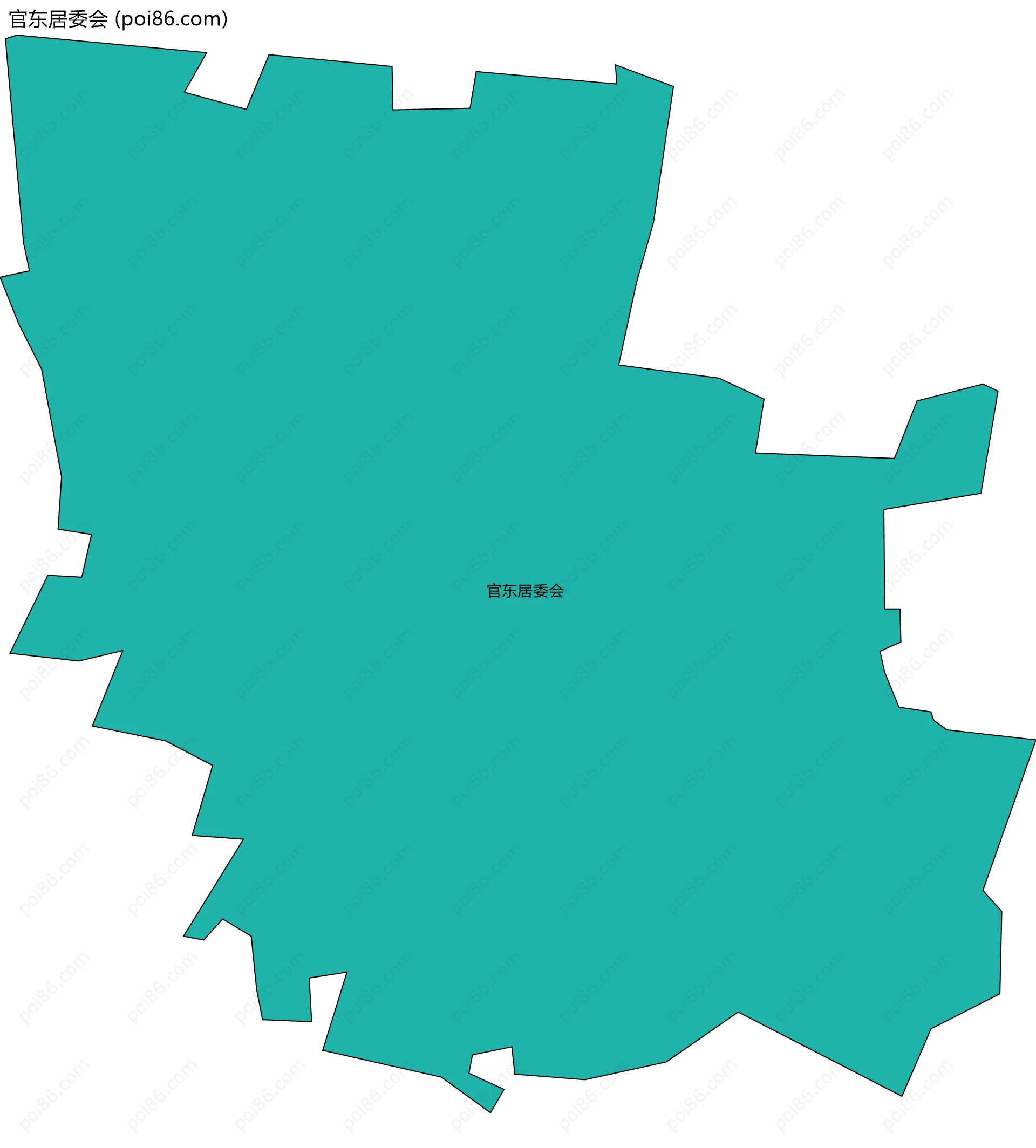 官东居委会边界地图