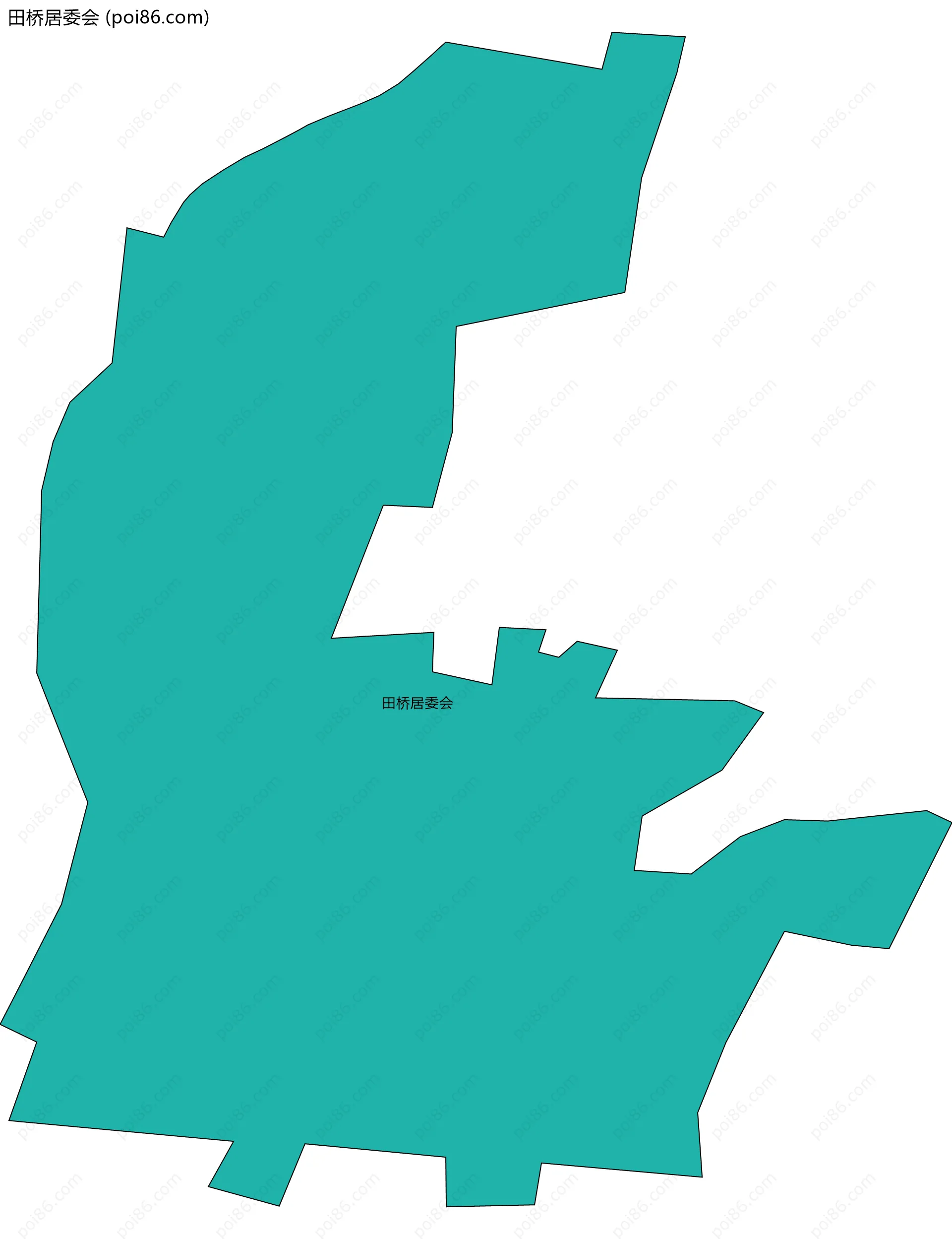 田桥居委会边界地图