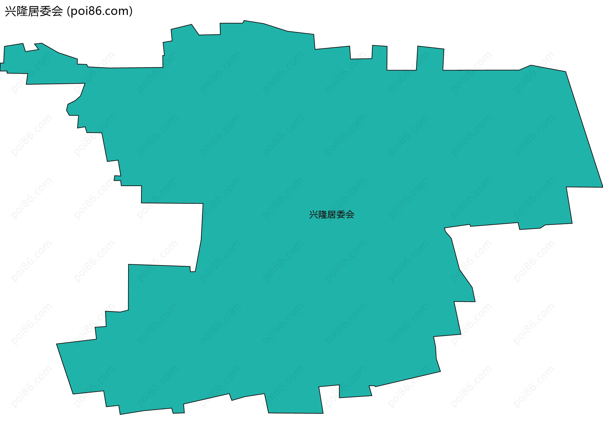 兴隆居委会边界地图