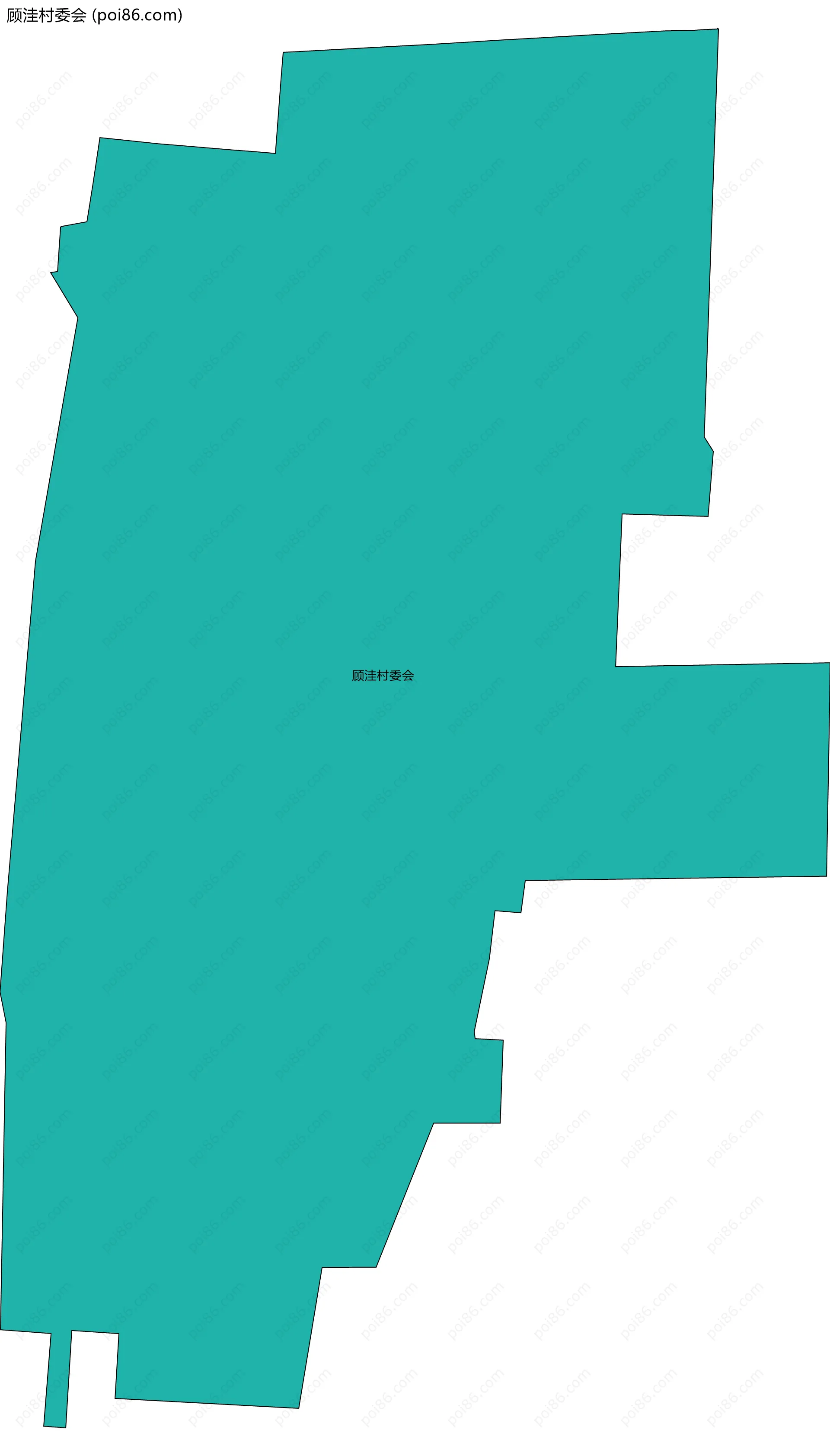 顾洼村委会边界地图