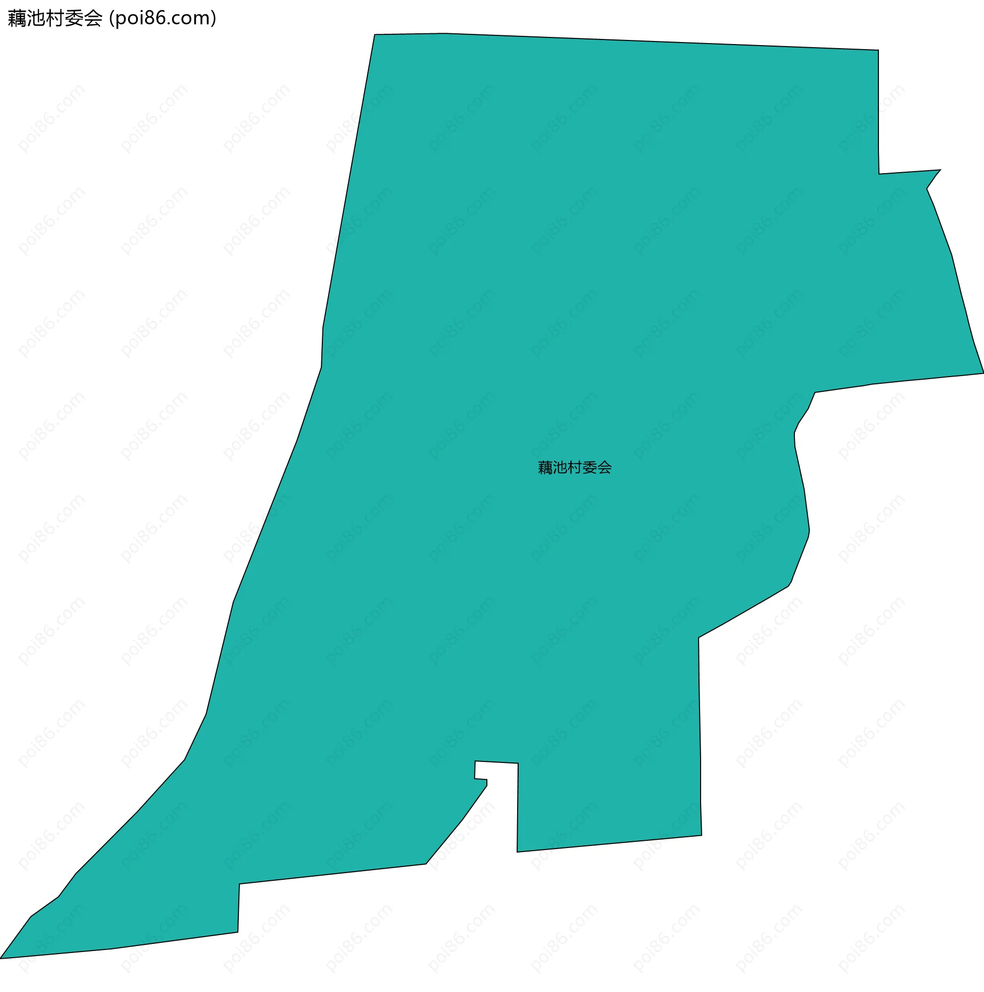 藕池村委会边界地图