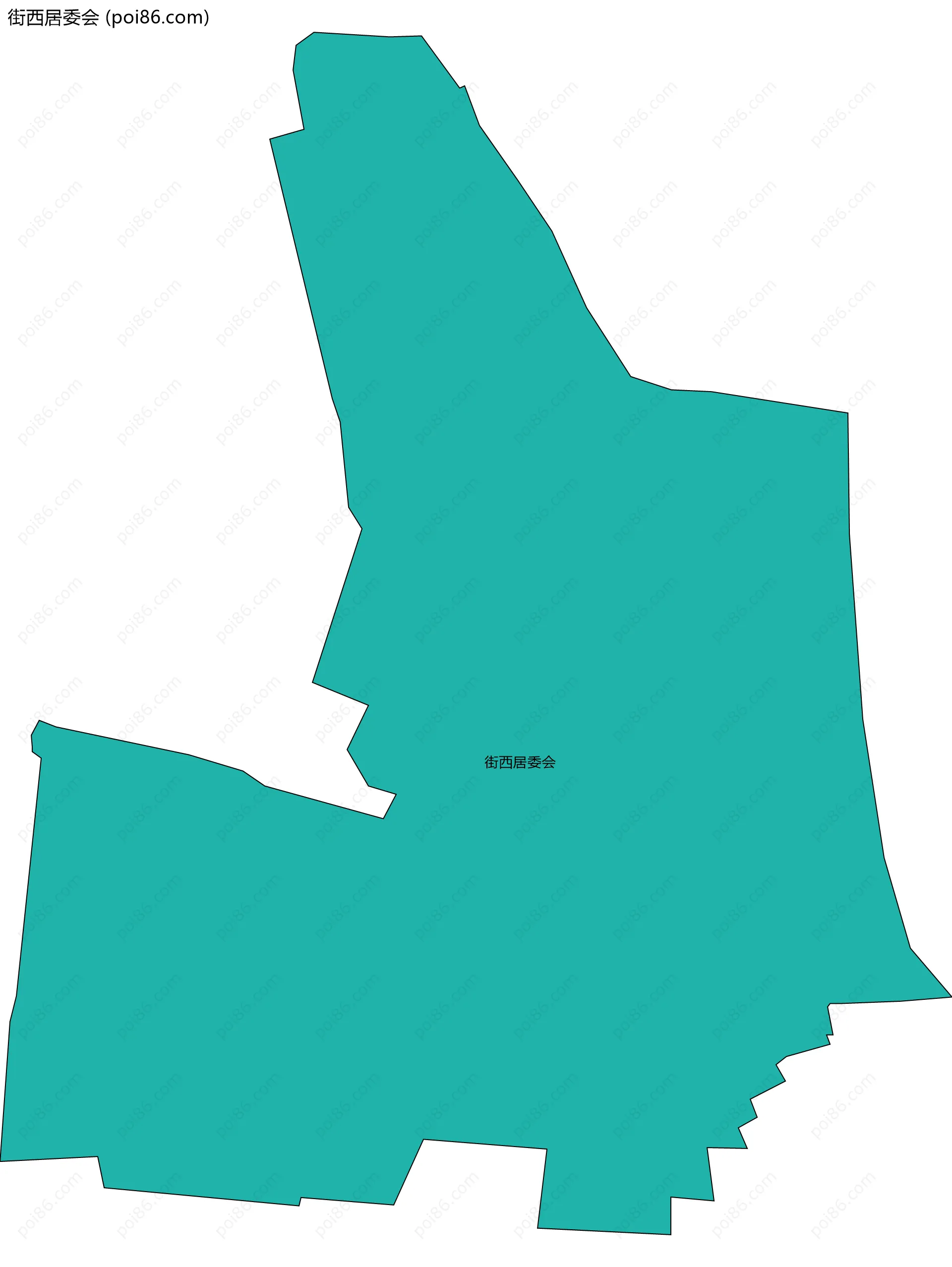 街西居委会边界地图