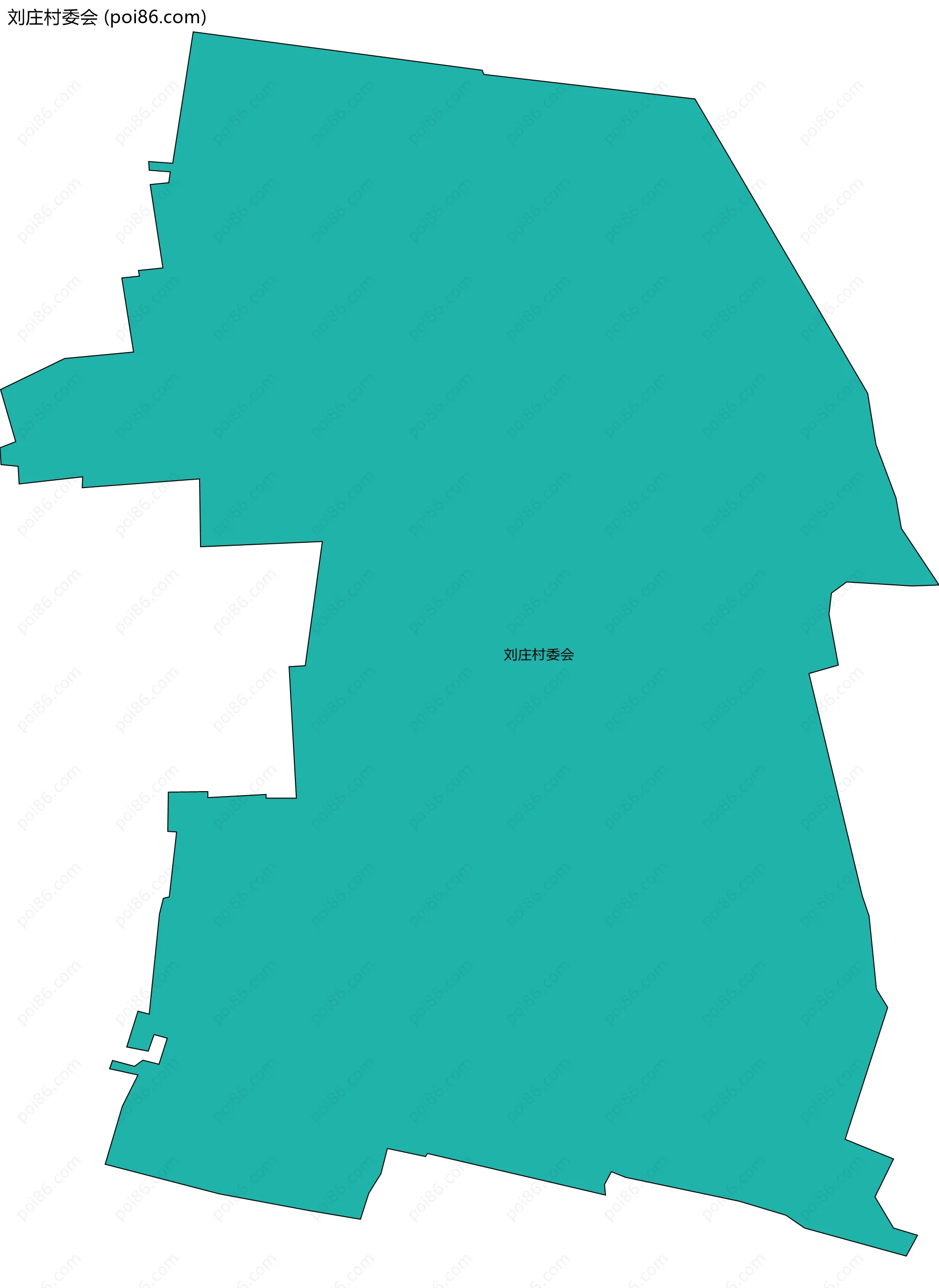刘庄村委会边界地图
