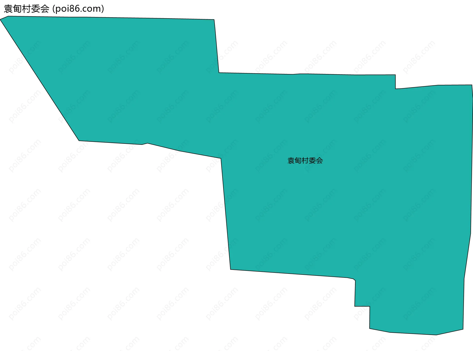 袁甸村委会边界地图