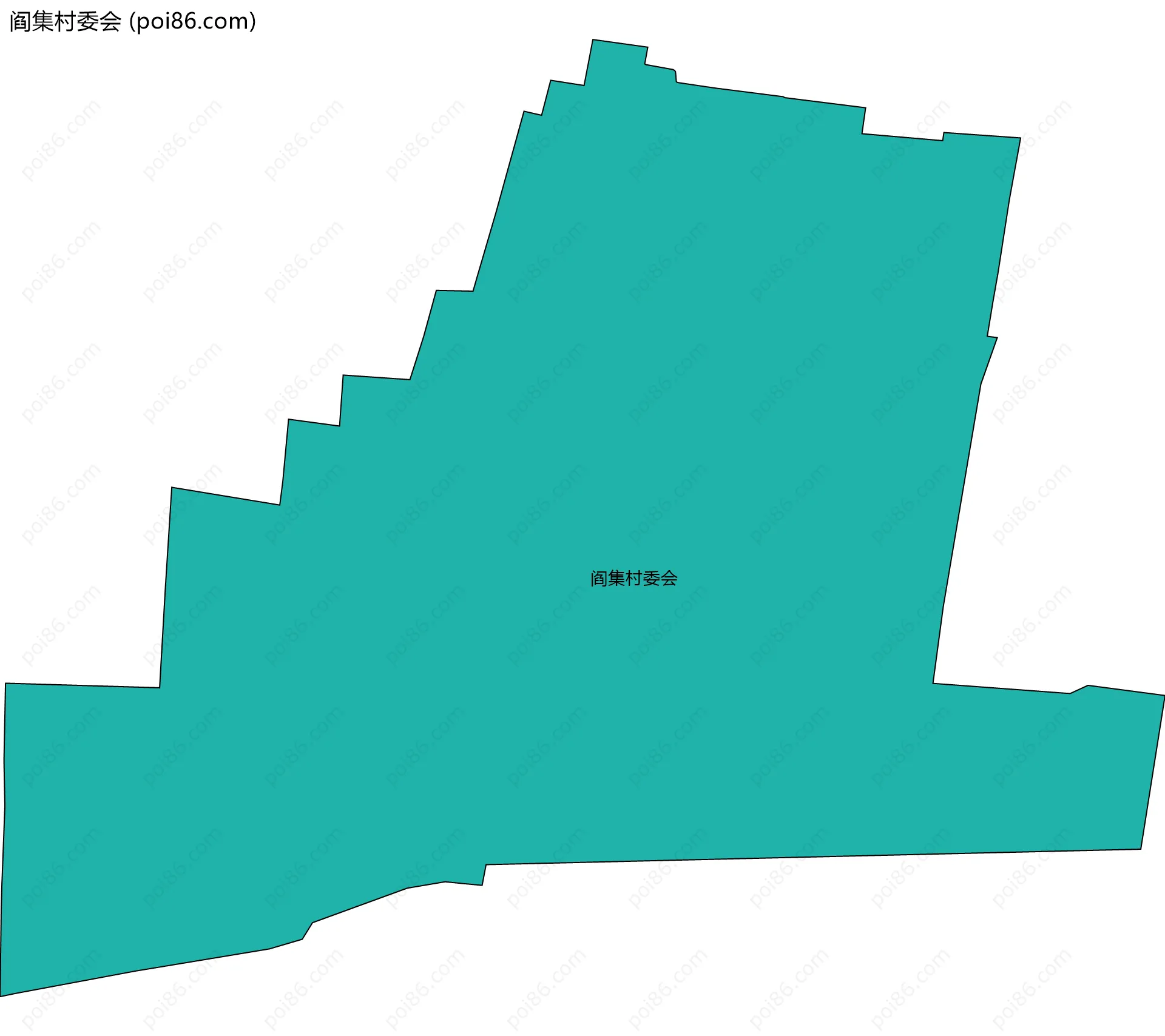 阎集村委会边界地图