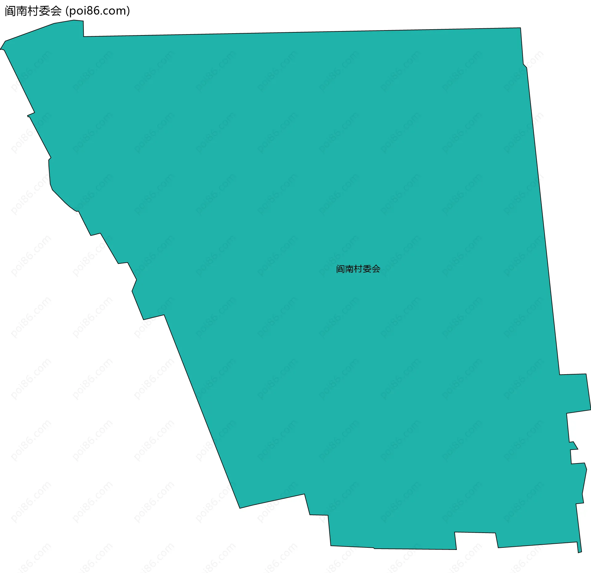 阎南村委会边界地图