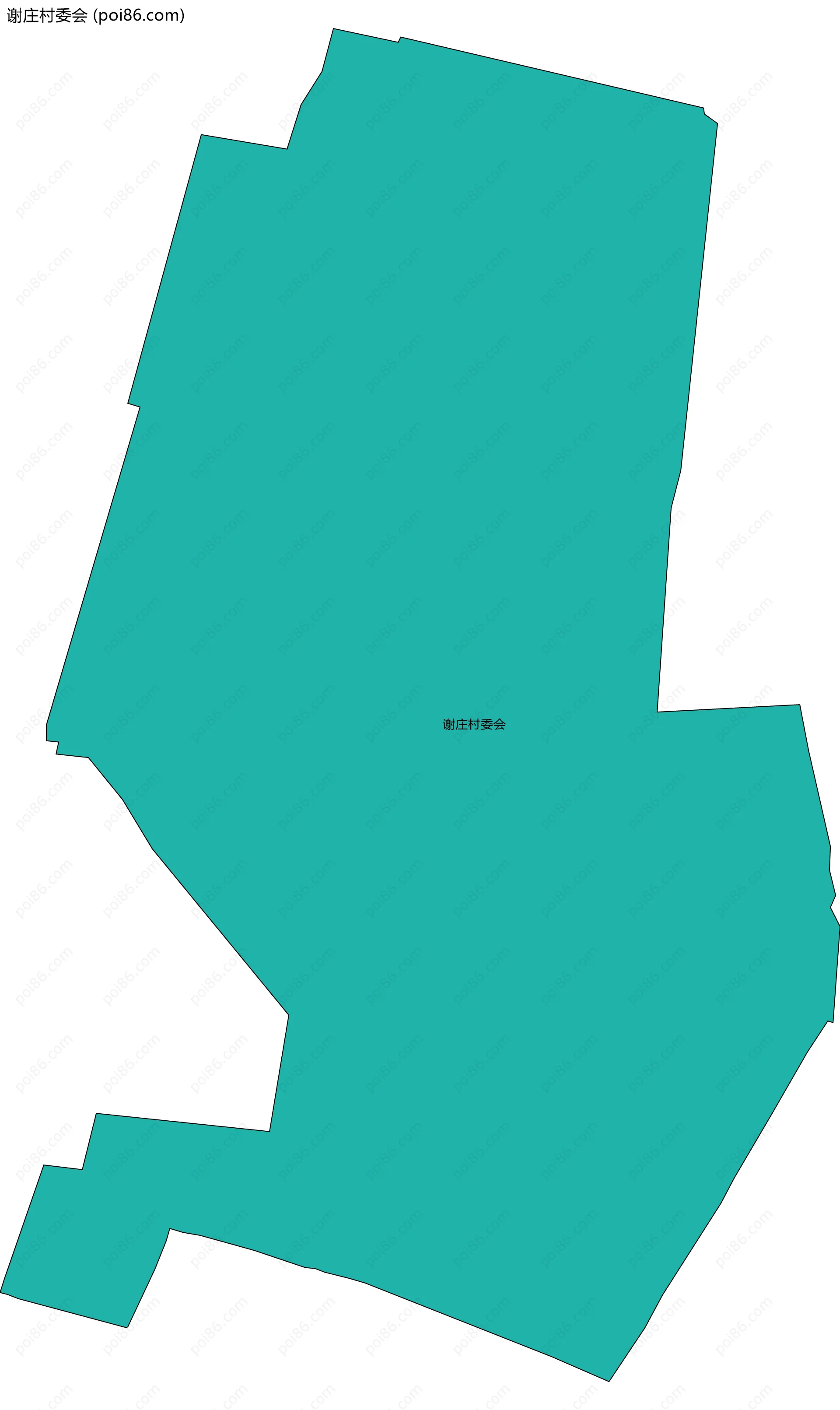 谢庄村委会边界地图