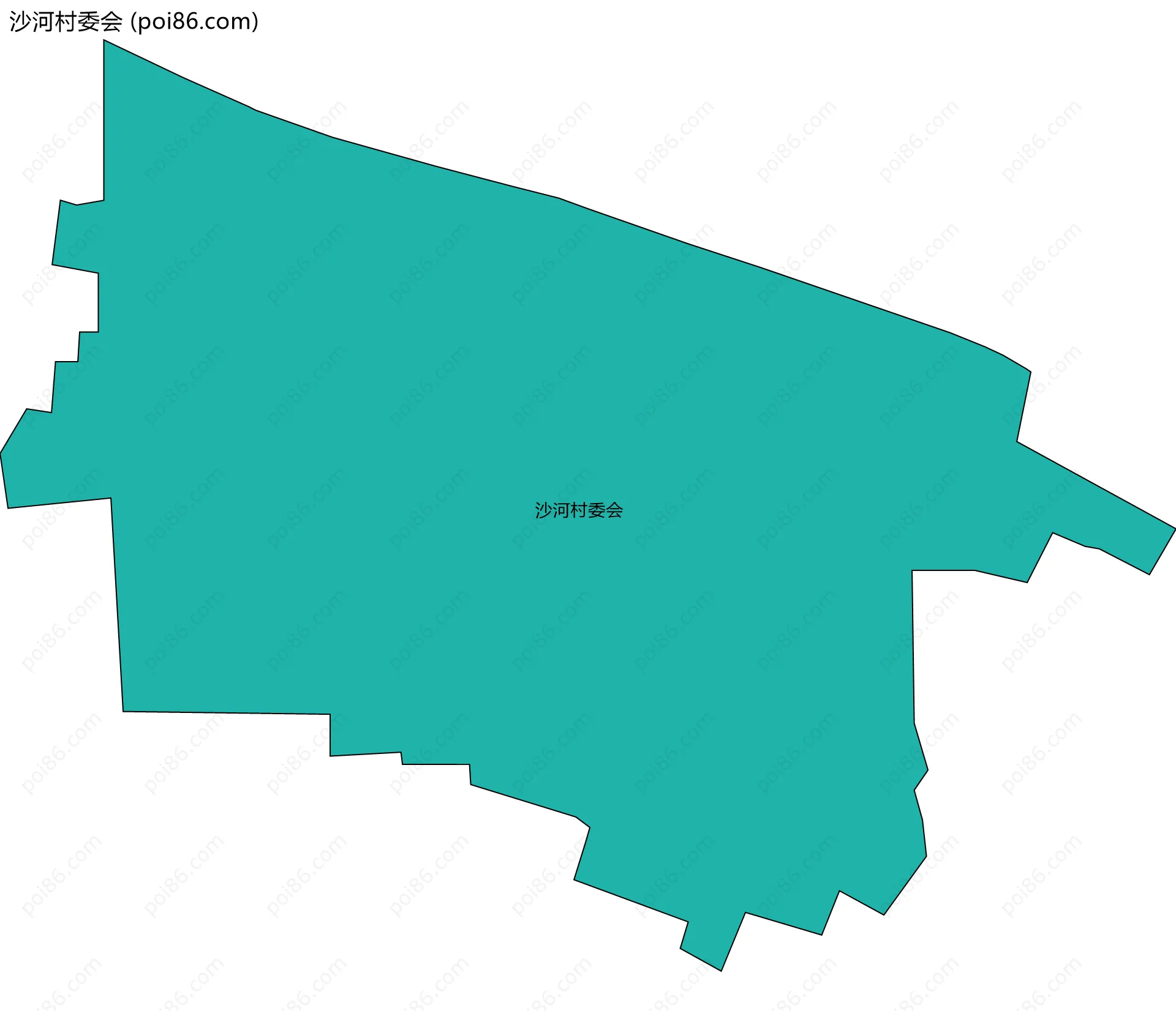 沙河村委会边界地图