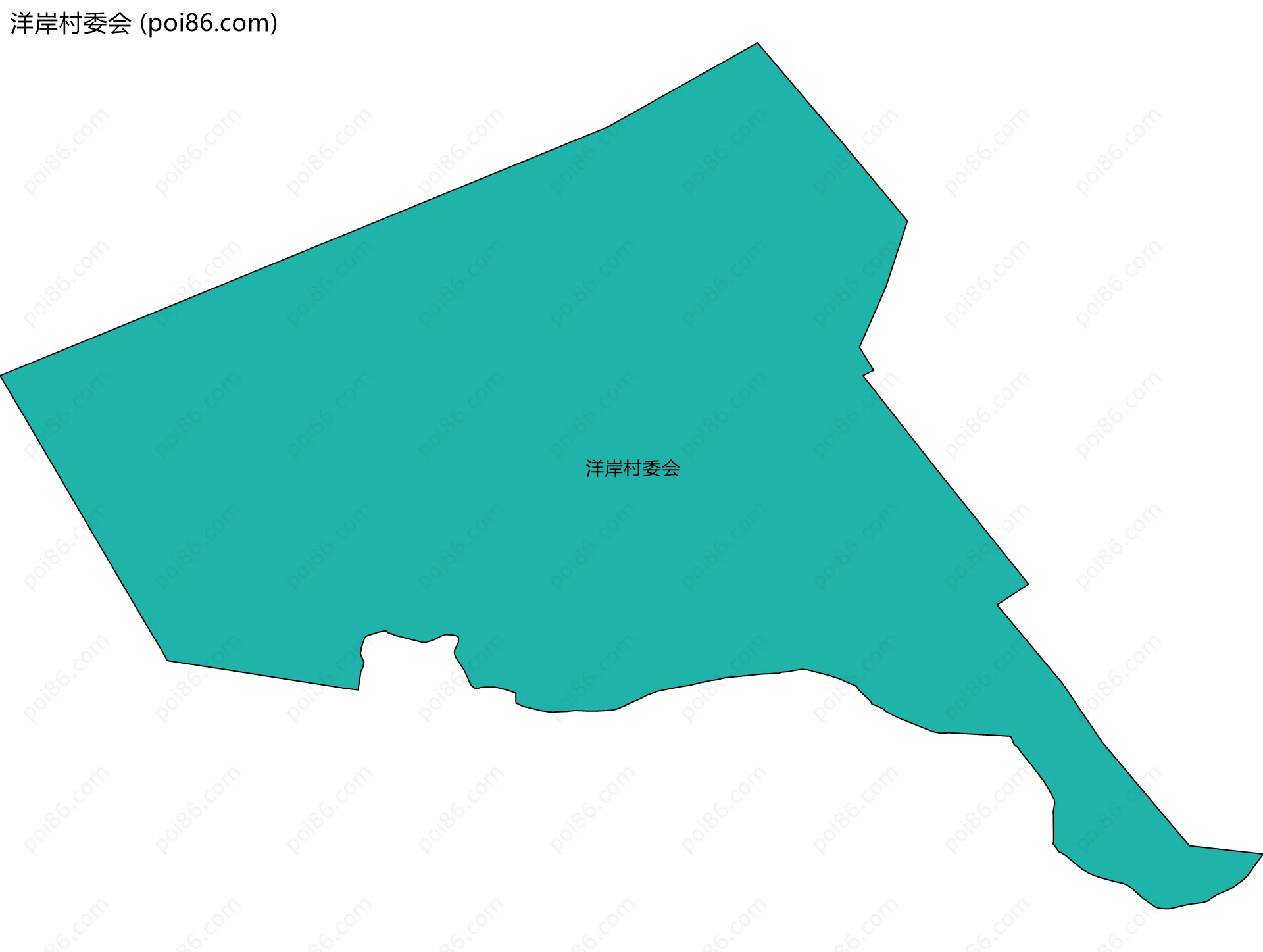 洋岸村委会边界地图