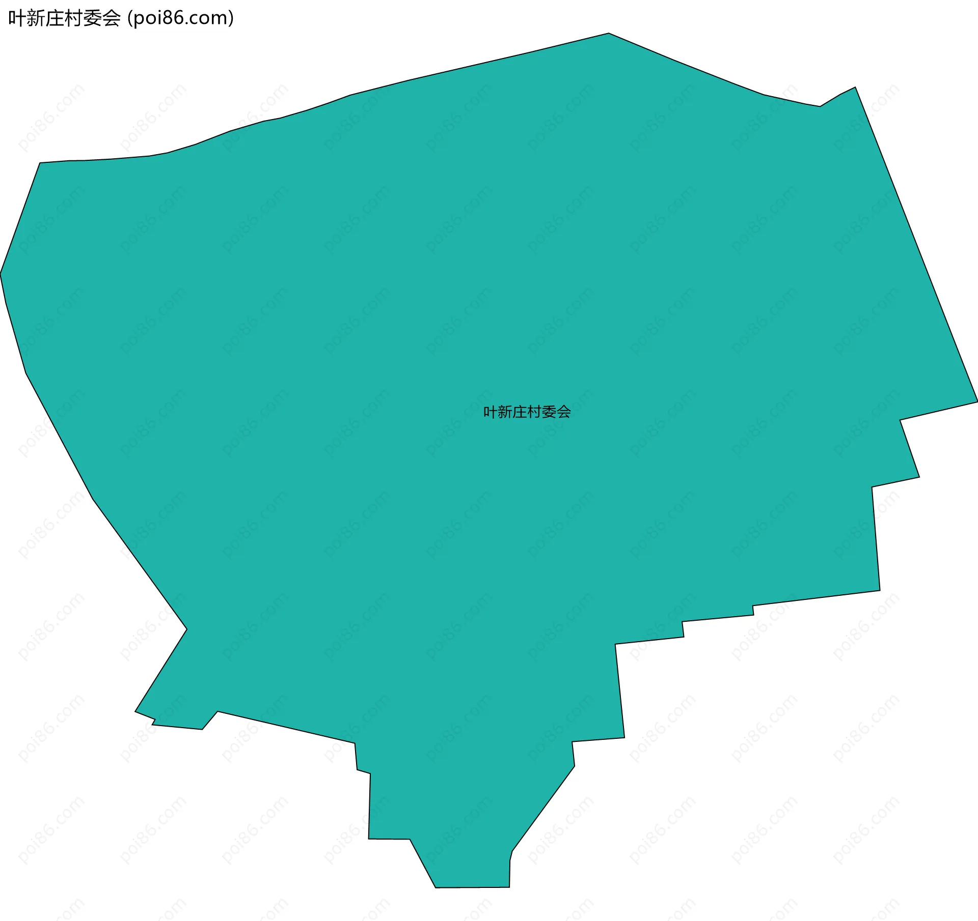 叶新庄村委会边界地图