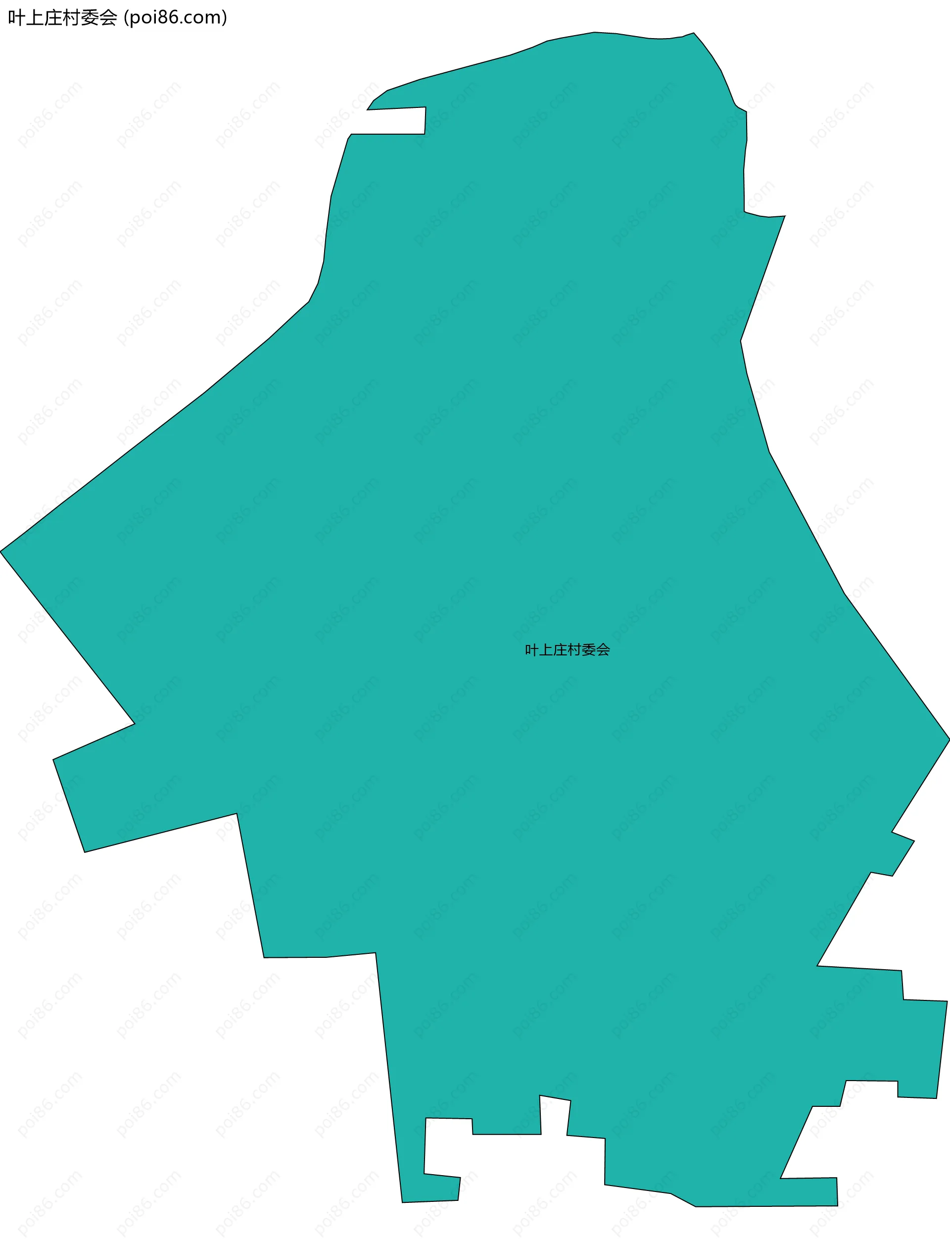 叶上庄村委会边界地图