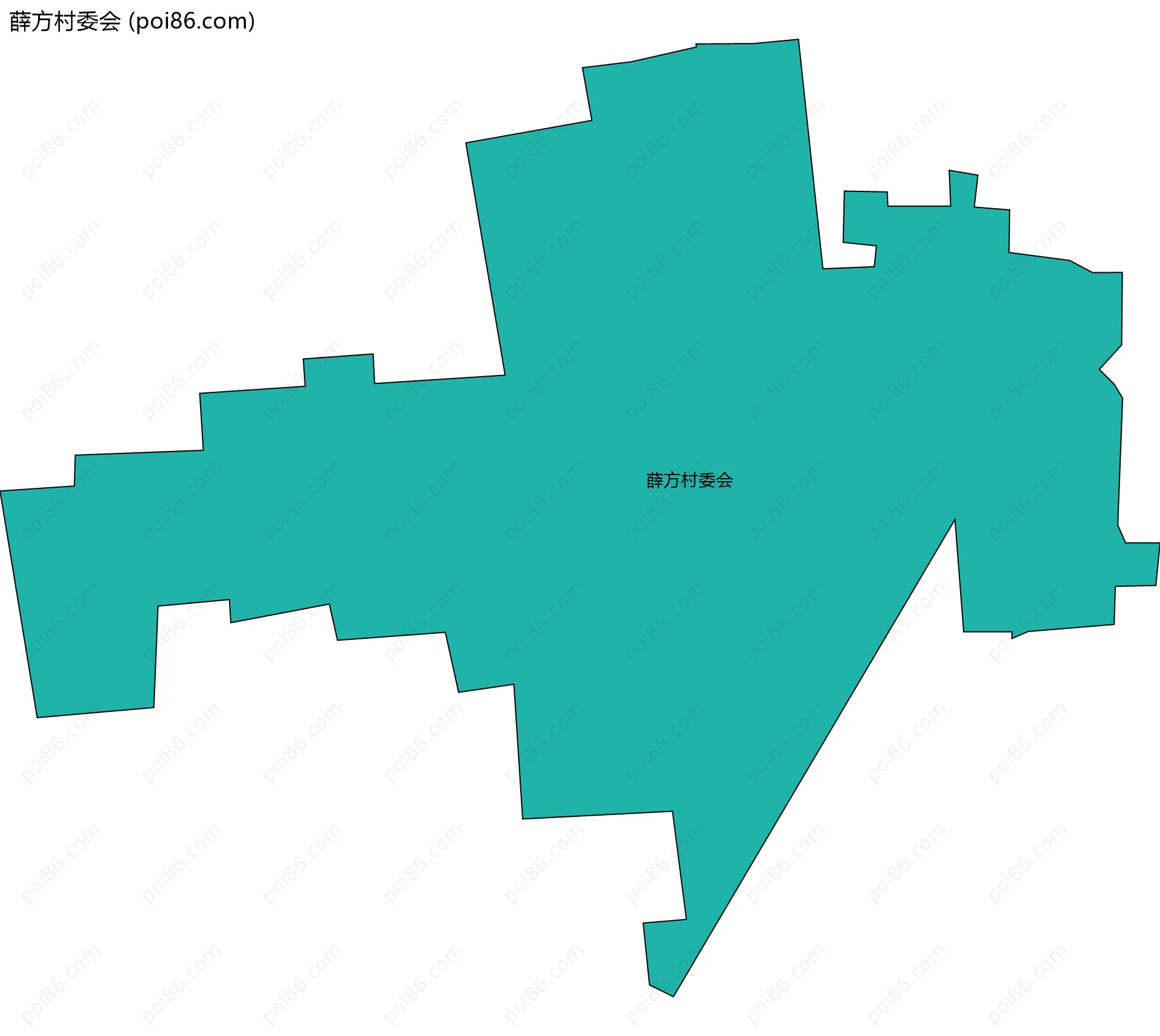 薛方村委会边界地图