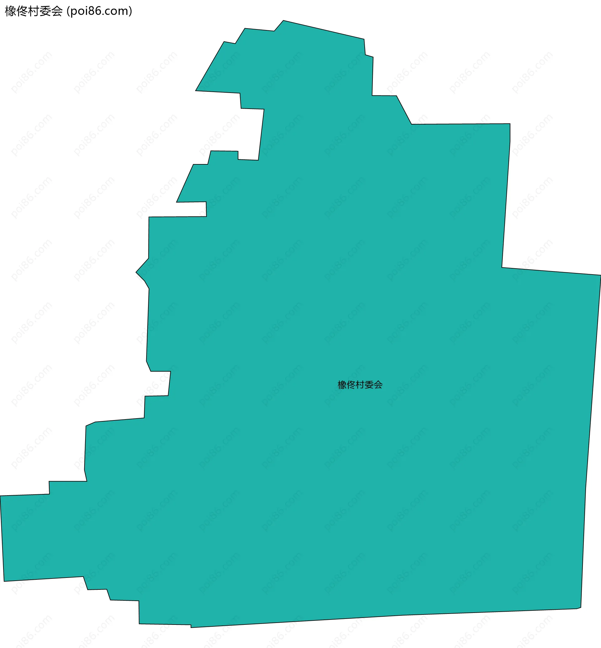 橡佟村委会边界地图