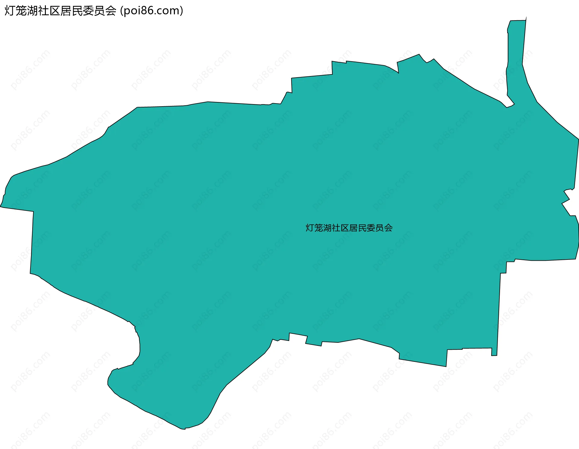 灯笼湖社区居民委员会边界地图