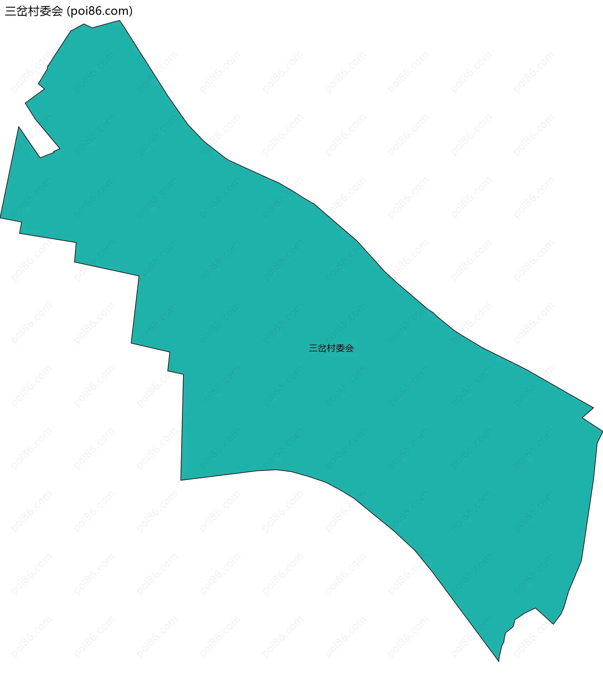 三岔村委会边界地图