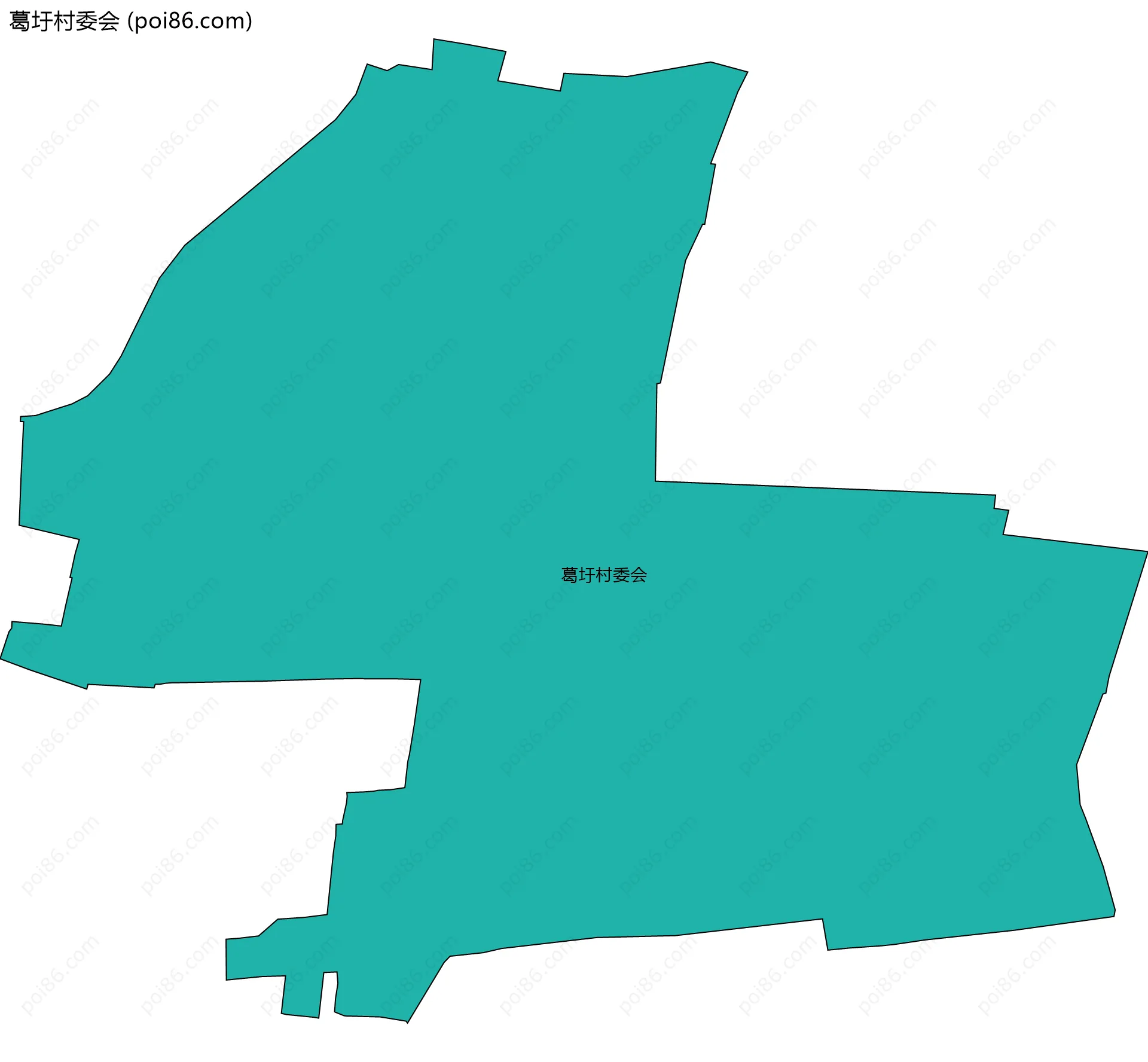 葛圩村委会边界地图