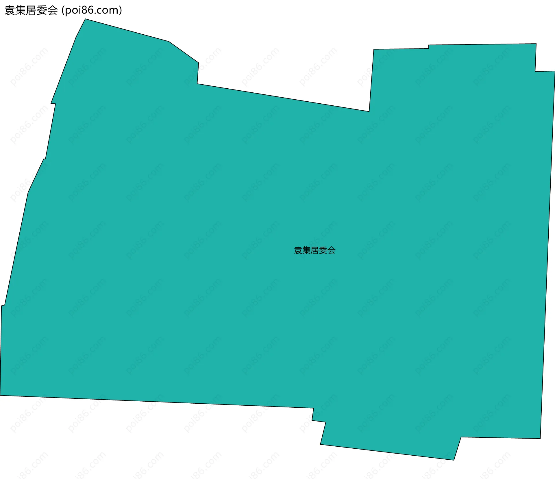 袁集居委会边界地图