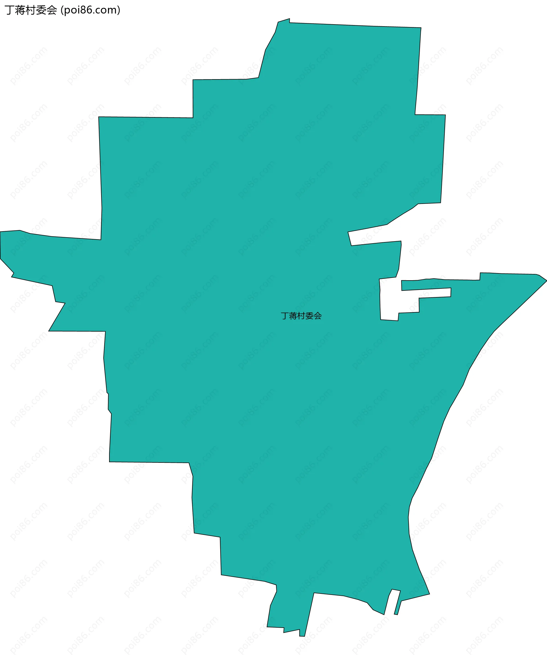 丁蒋村委会边界地图