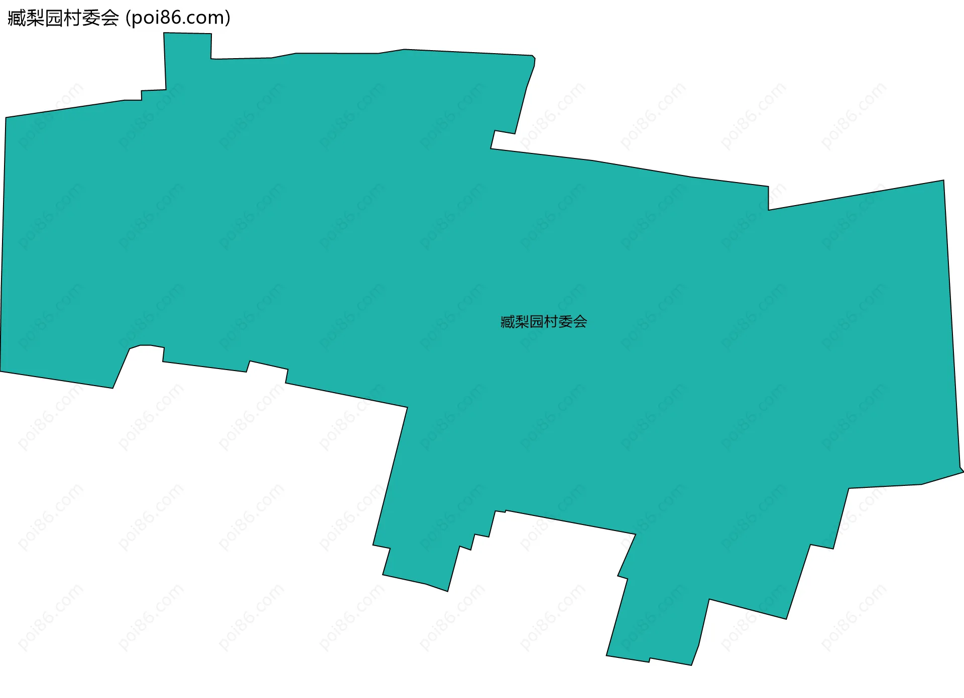 臧梨园村委会边界地图