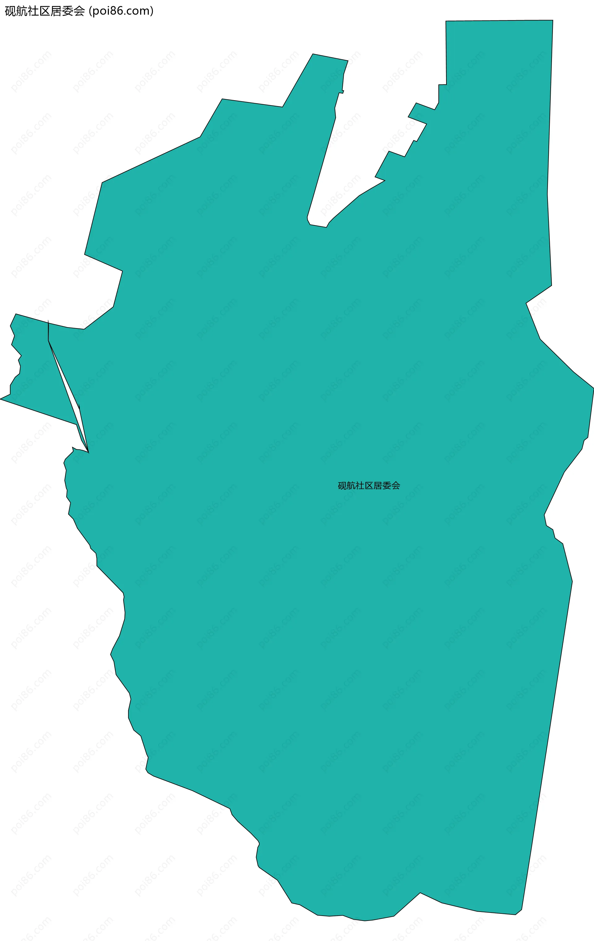 砚航社区居委会边界地图