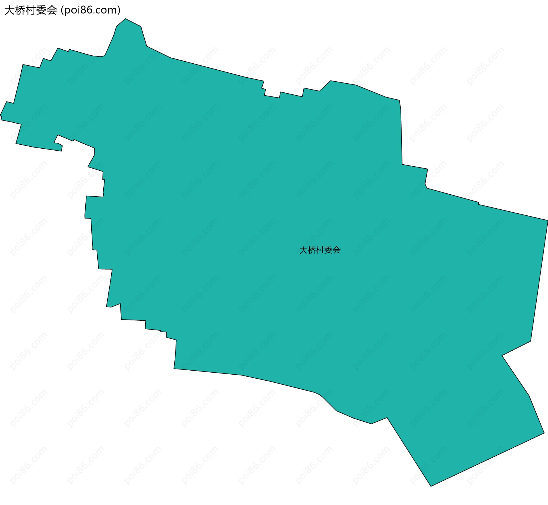 大桥村委会边界地图