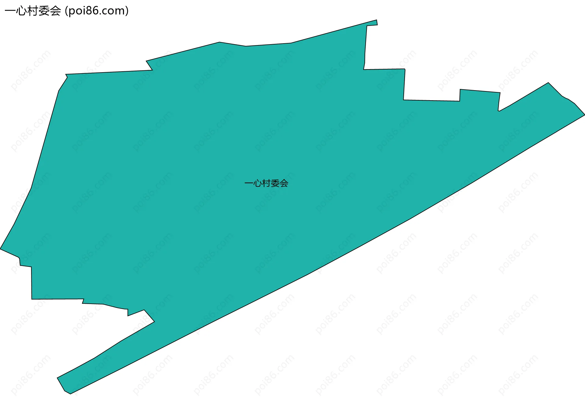 一心村委会边界地图