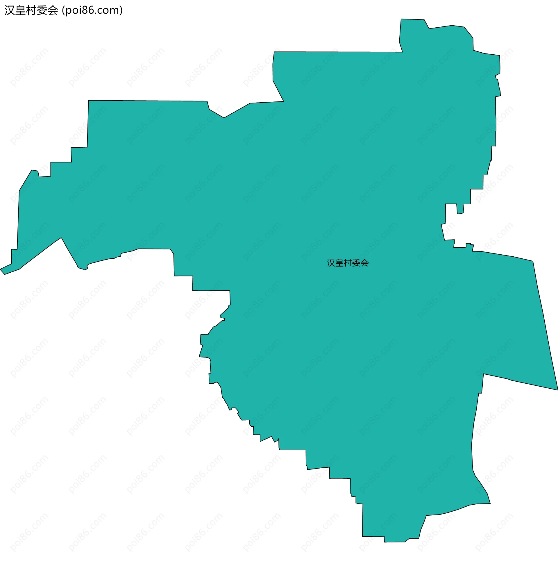 汉皇村委会边界地图
