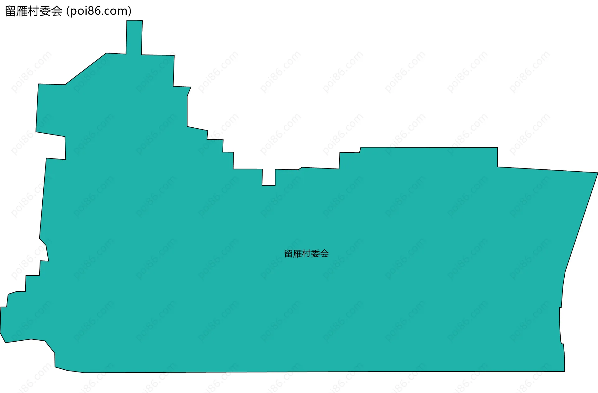 留雁村委会边界地图